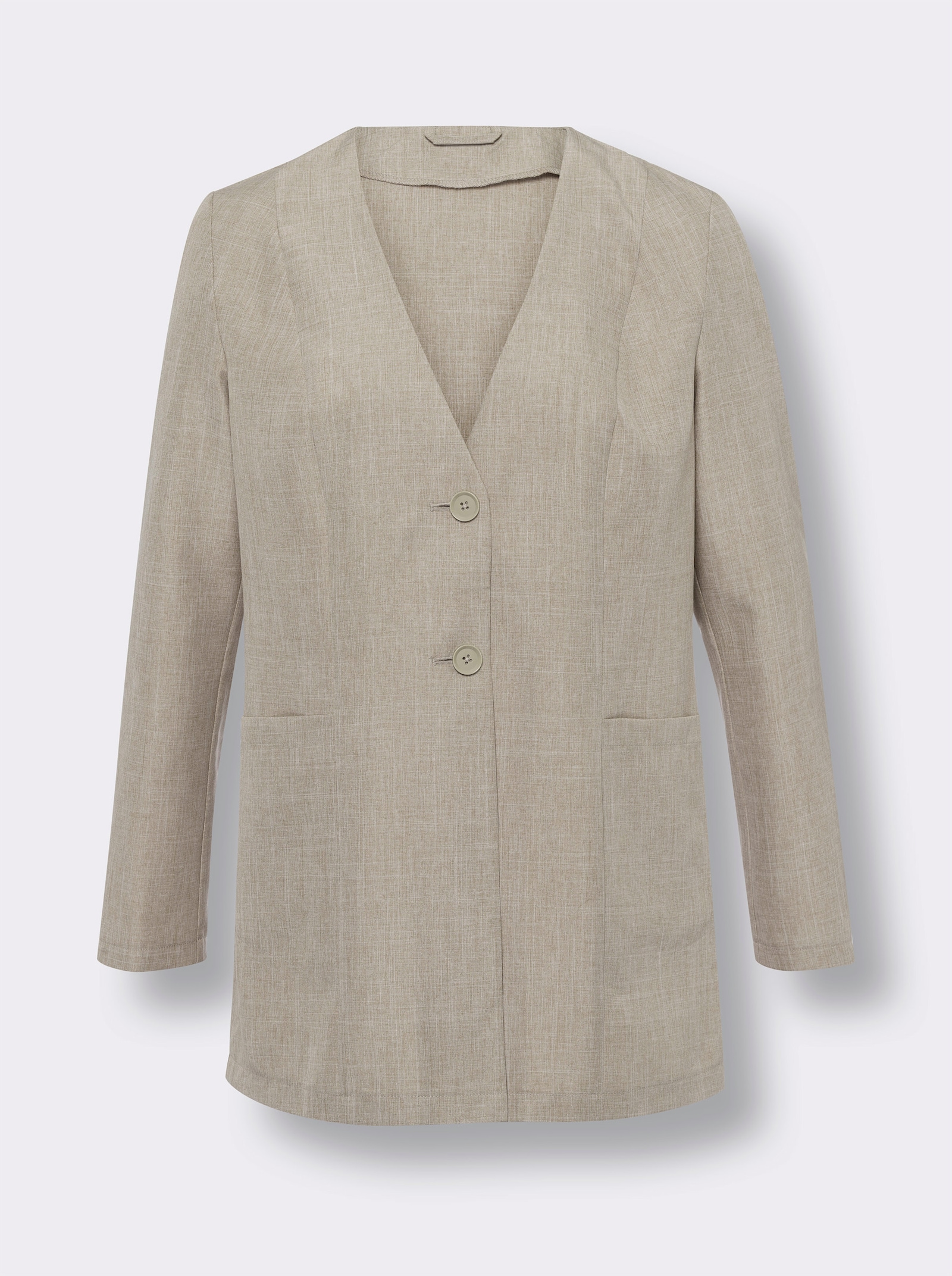 Longblazer in Leinen-Optik - sesam-meliert