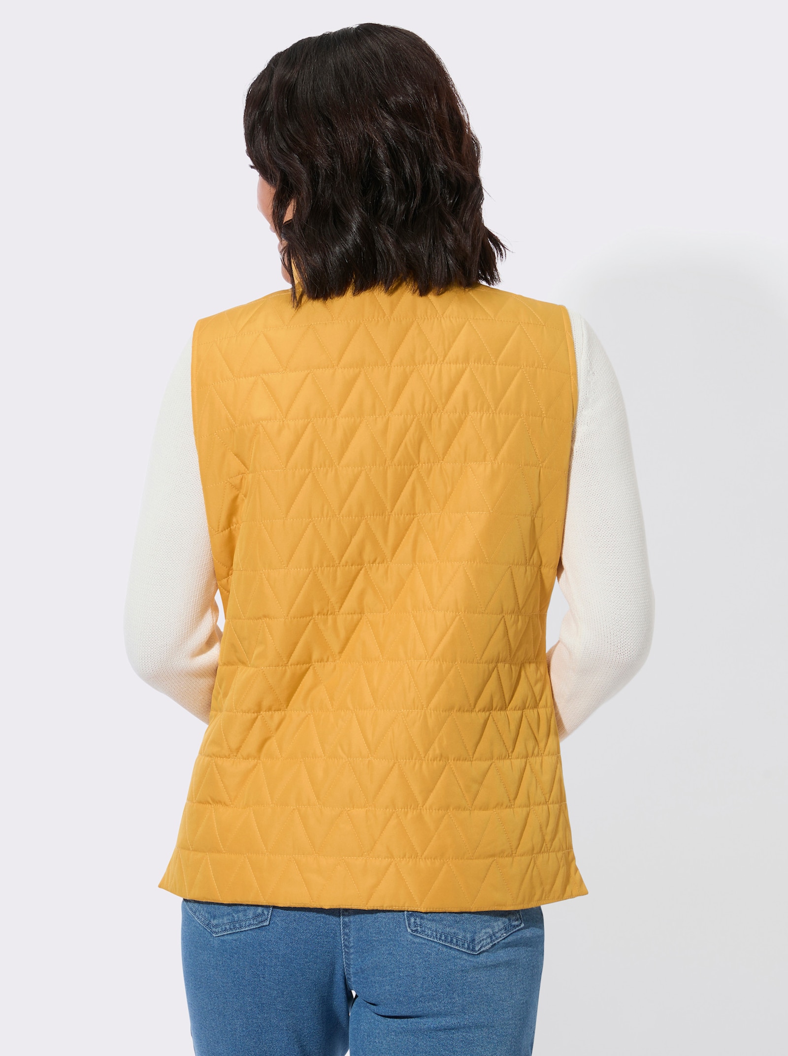 Steppweste mit Stehkragen - ocker