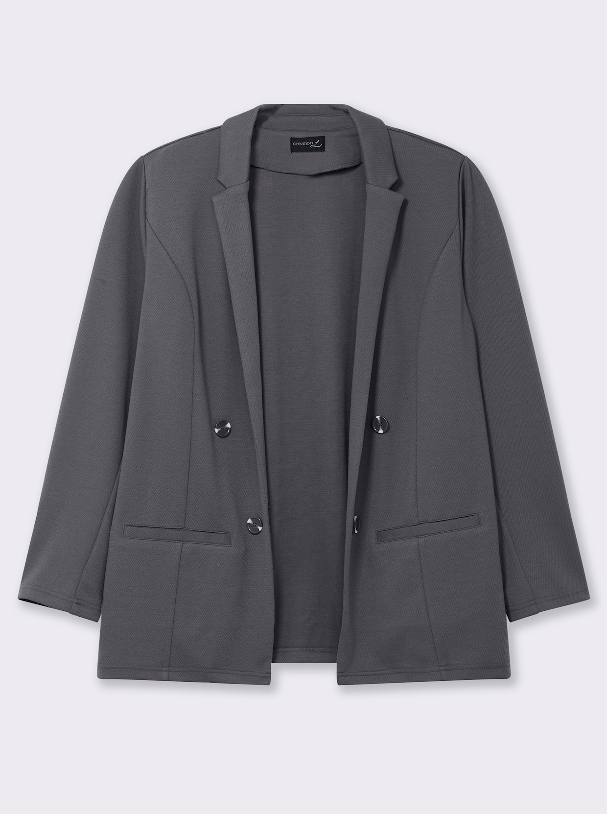 Blazer mit Schmuckknöpfen - anthrazit