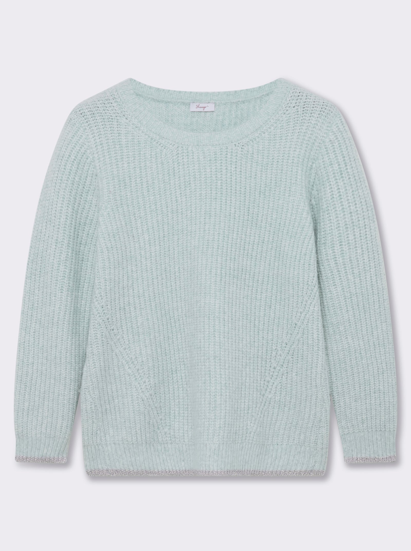 sheego Pullover van ribtricot - mint