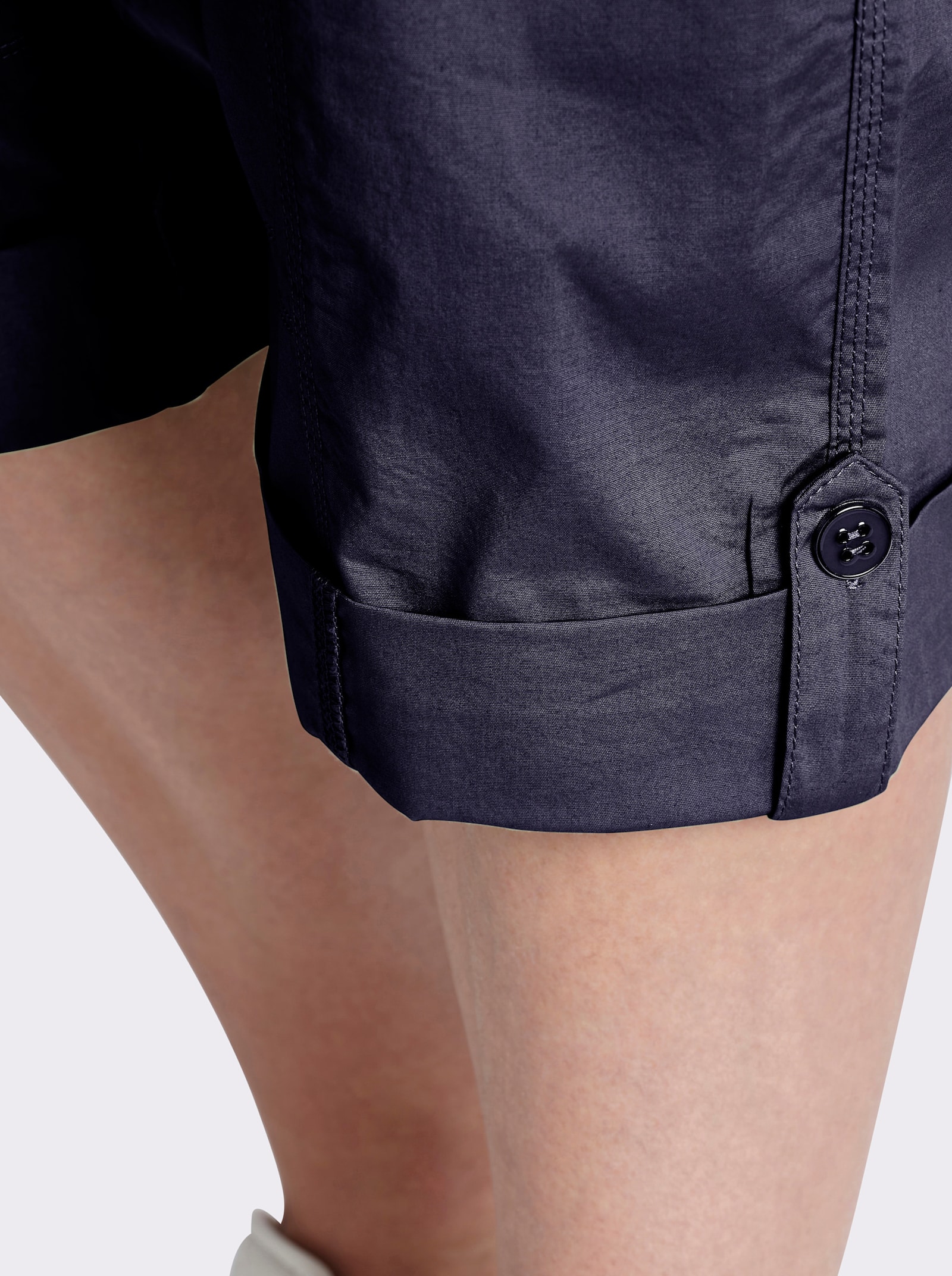 Caprihose mit verstellbarem Bund - marine