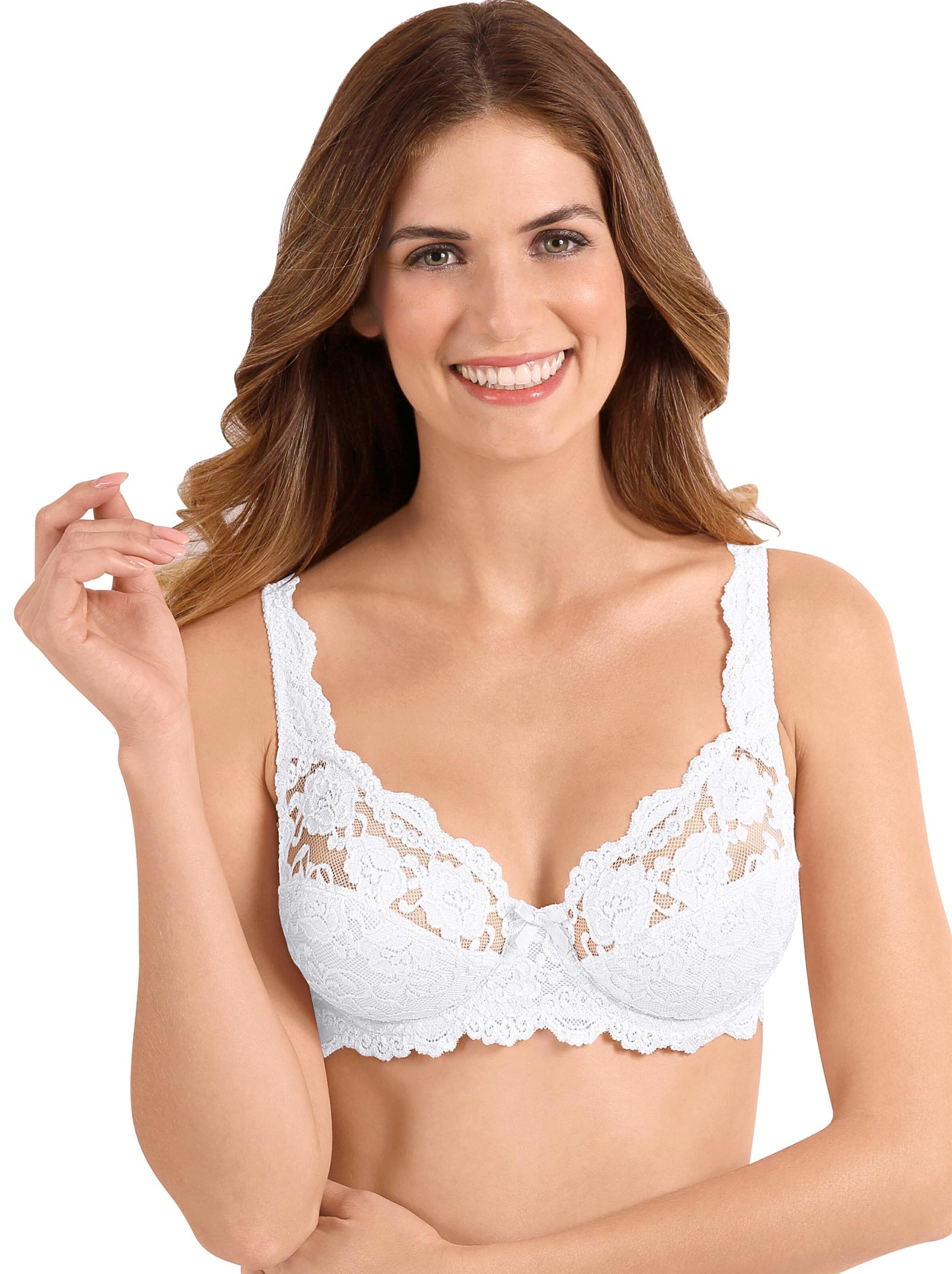 Bügel-BH - weiß + puder