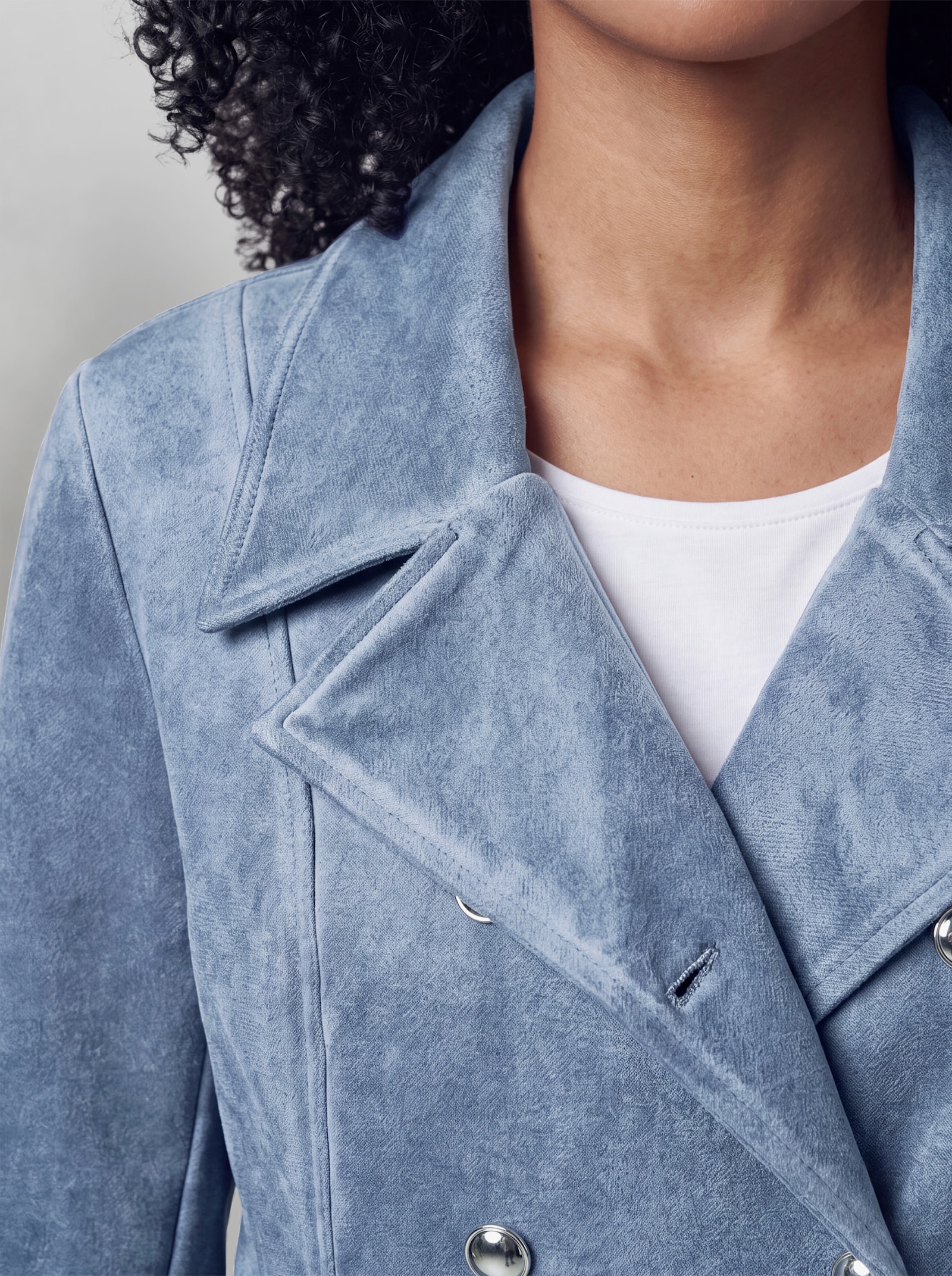heine Sweatblazer mit Oil-dyed-Waschung - bleu