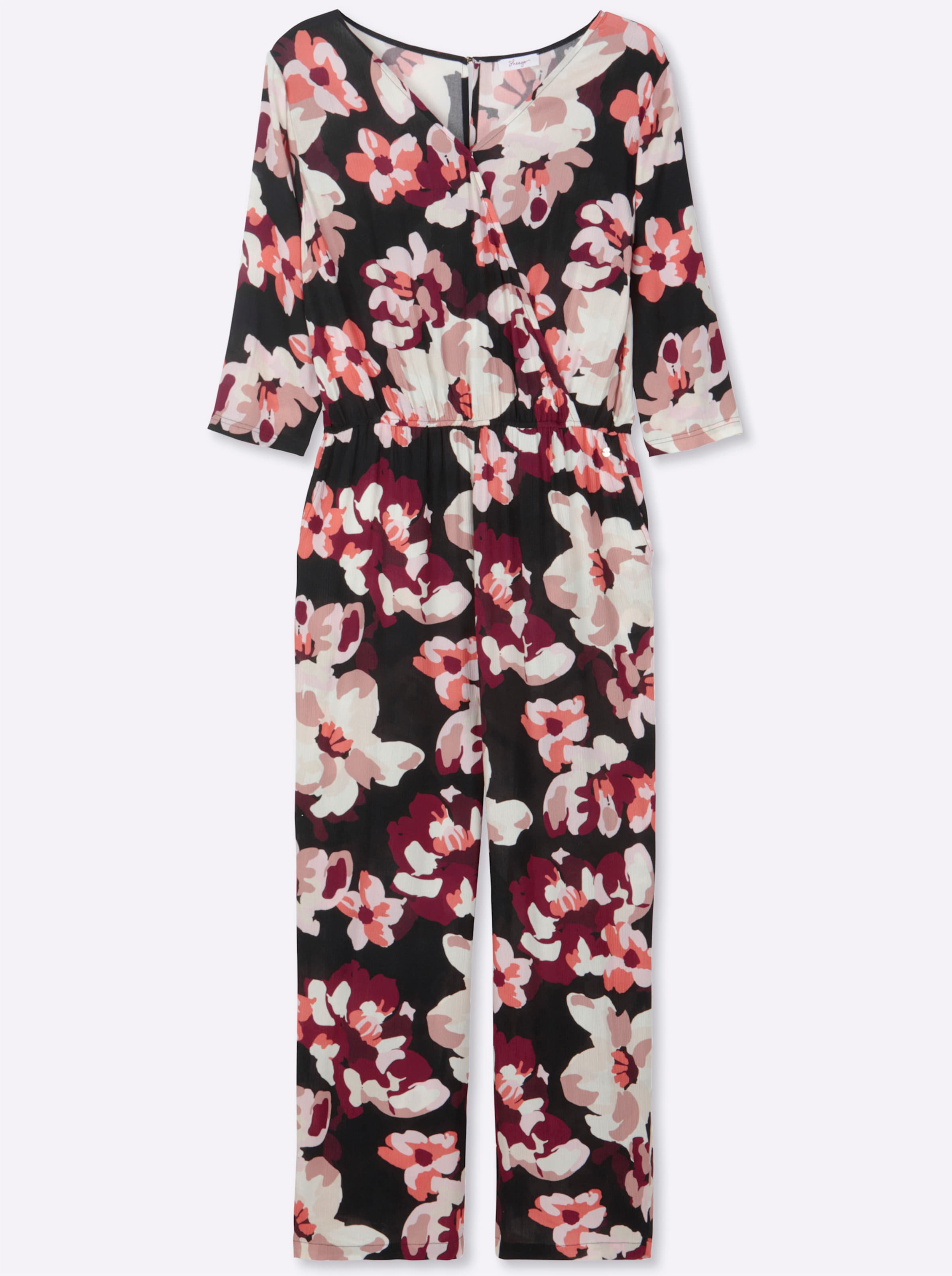 Schwarz-Koralle-Bedruckt Jumpsuit - Image 2