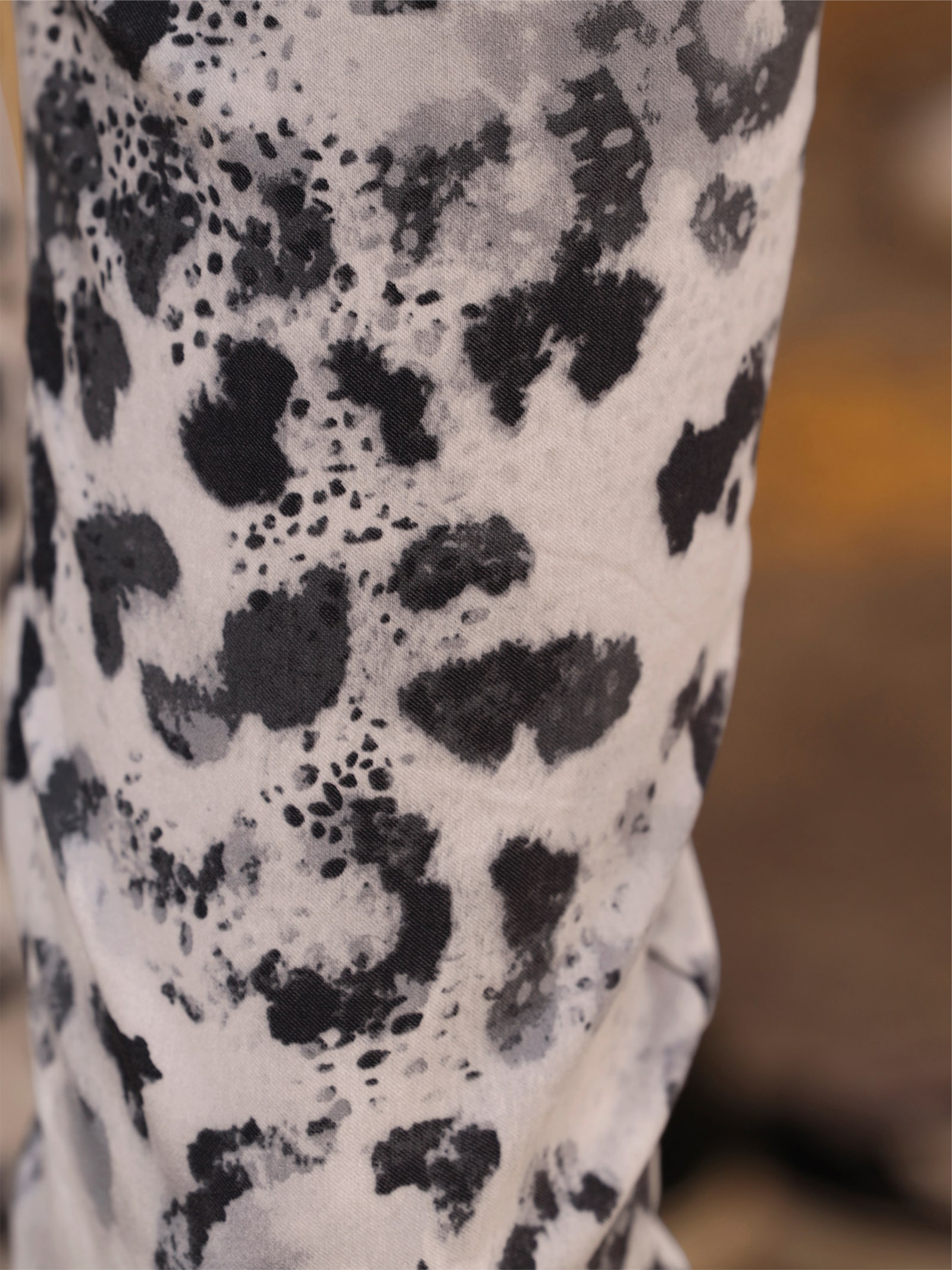 heine Druckhose mit elastischem Bund - sand-schwarz-bedruckt