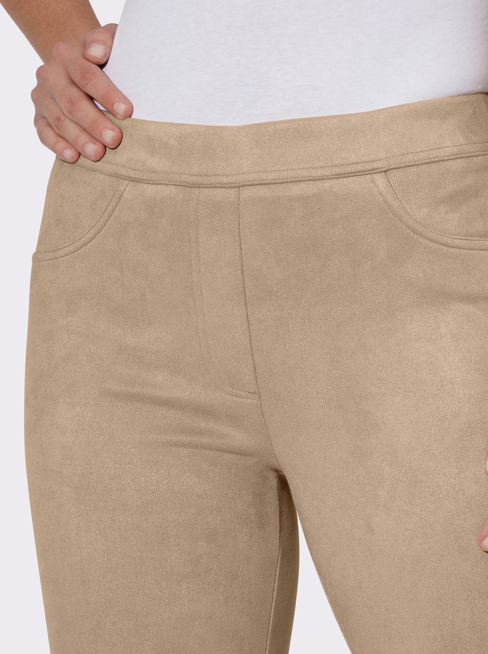 heine Stretch-Hose mit Dehnbund hinten - beige
