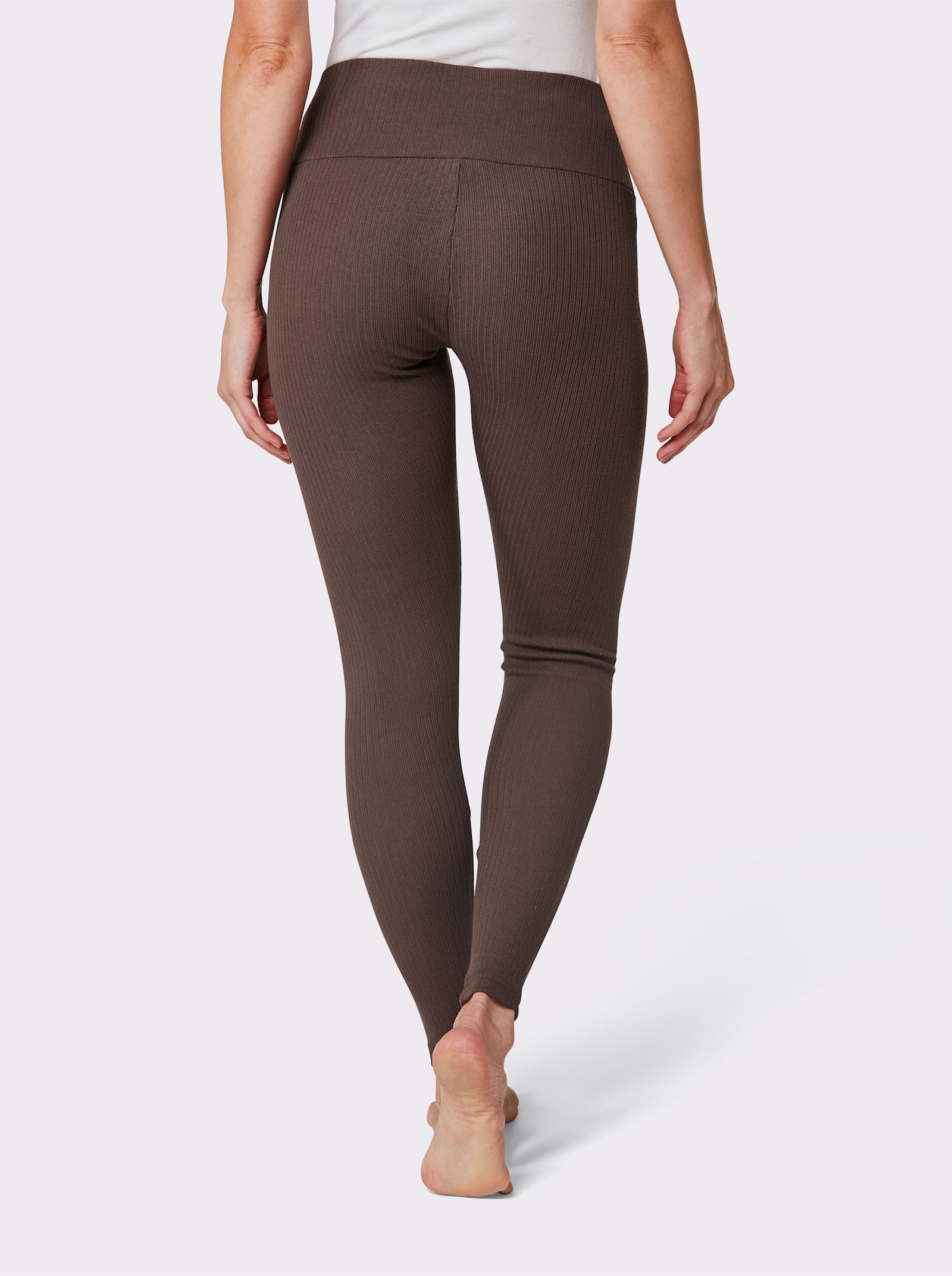 wäschepur Leggings hinten höher geschnitten - schoko