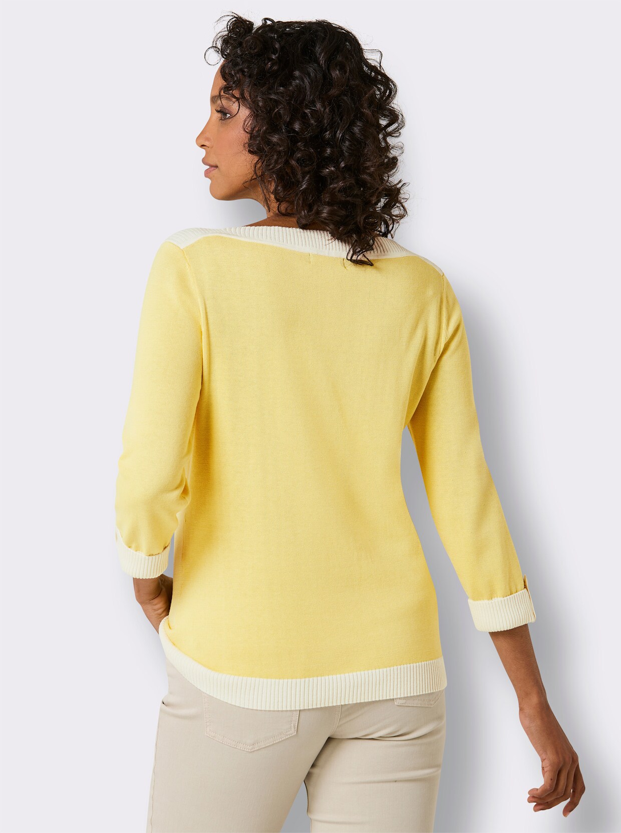 CREATION L PREMIUM 3/4 Arm-Pullover - zitrone