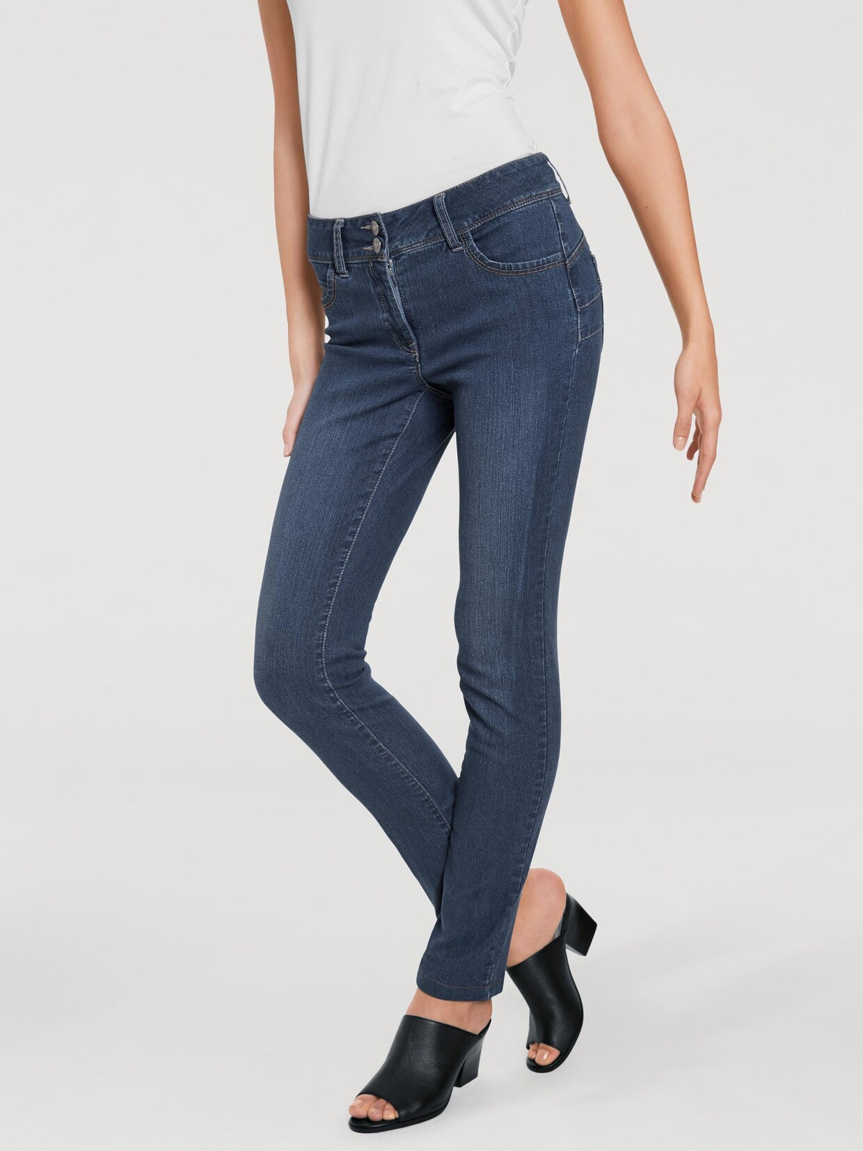Rick Cardona Bauchweg-Jeans - blue stone