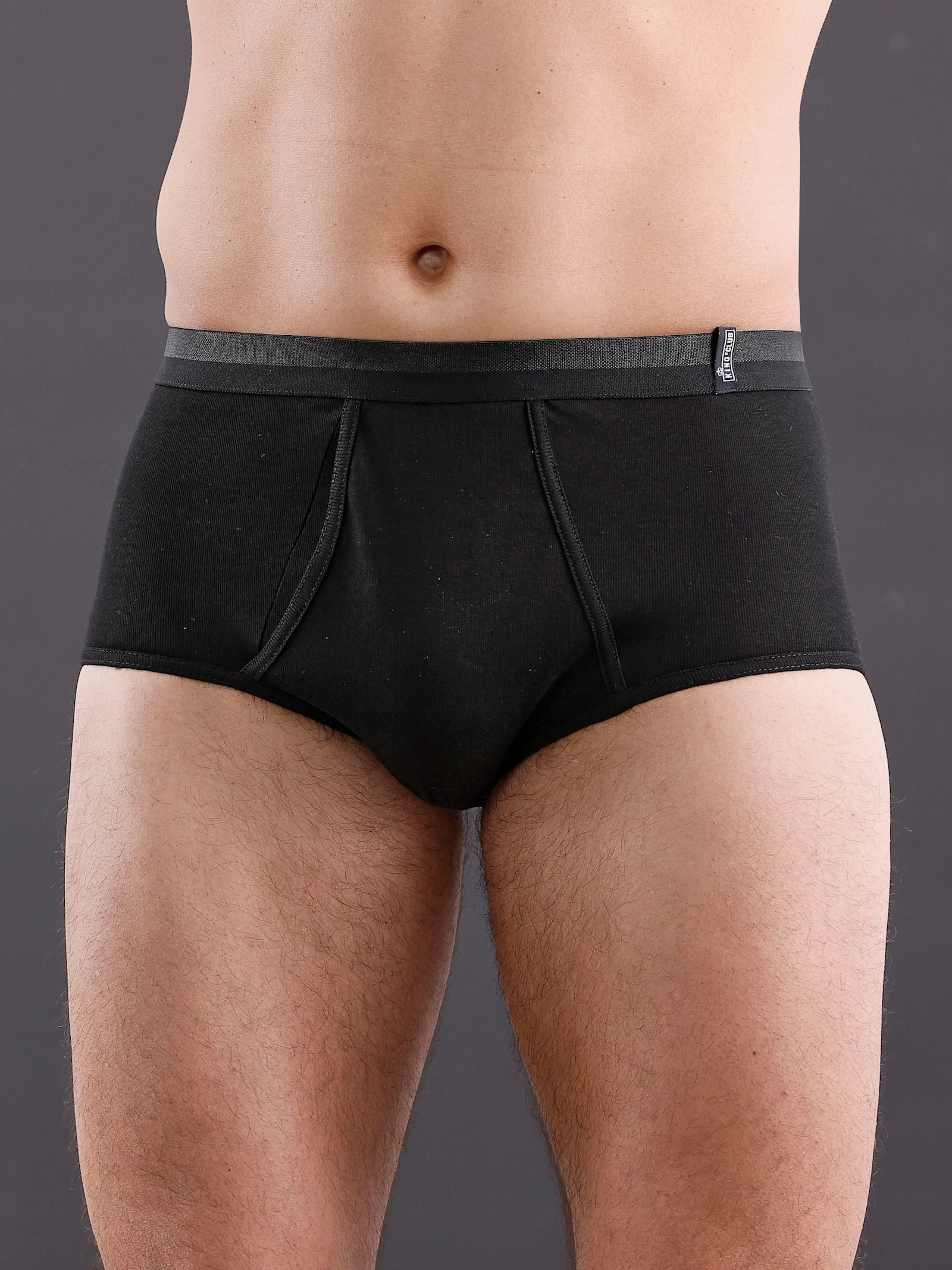 KINGsCLUB Slipy - černá + šedá-melír + námořnická modrá