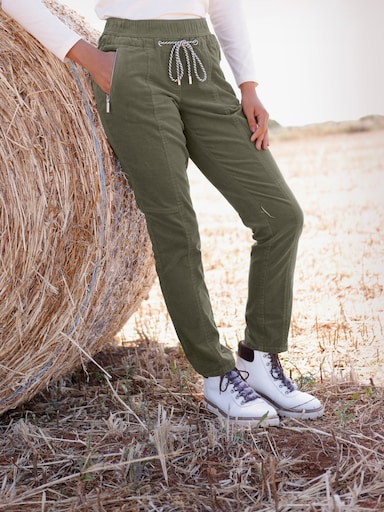  Cordhose zum Reinschlüpfen - khaki