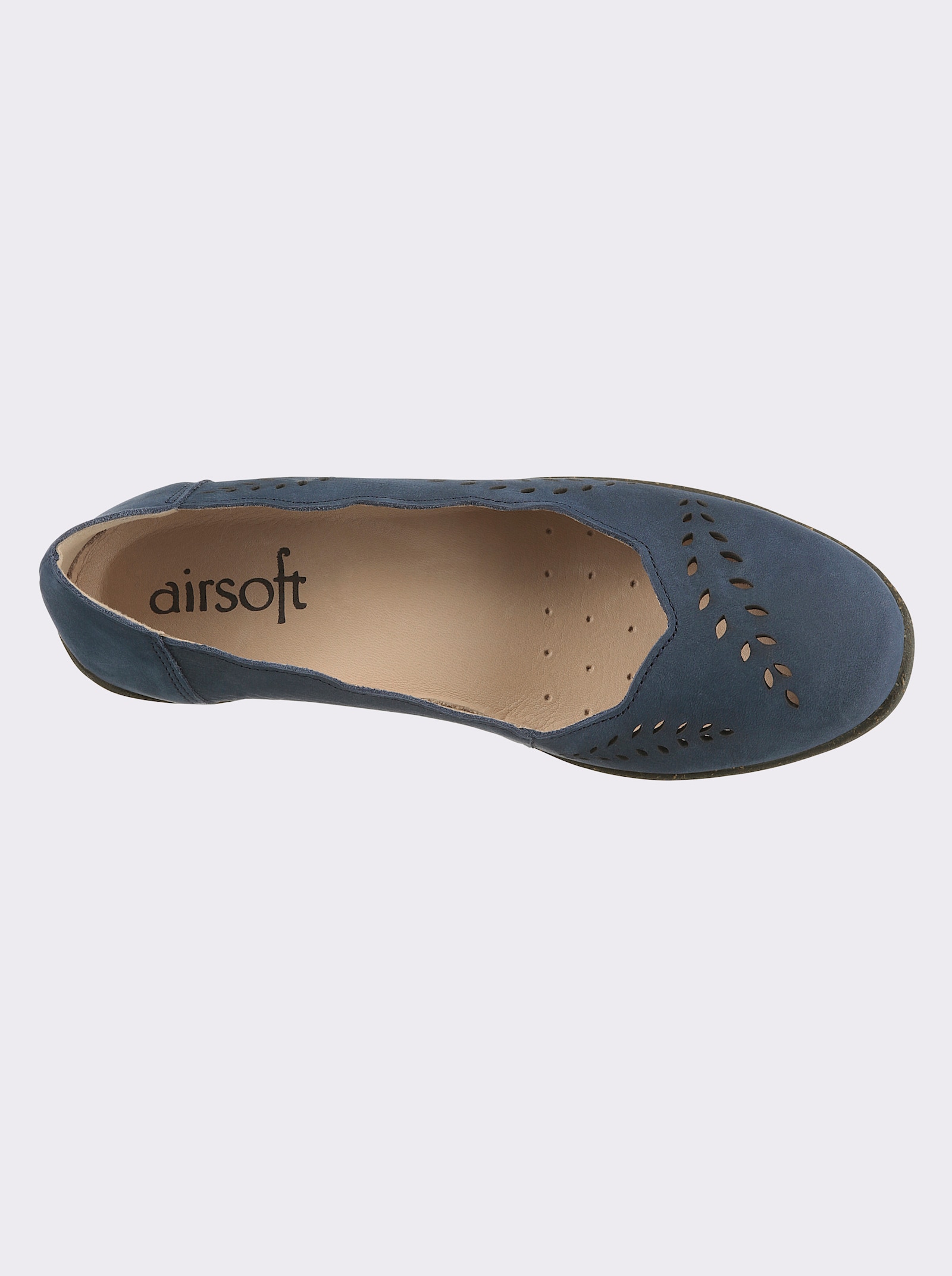 airsoft modern+ Pumps , dekorativ perforiert - jeansblau