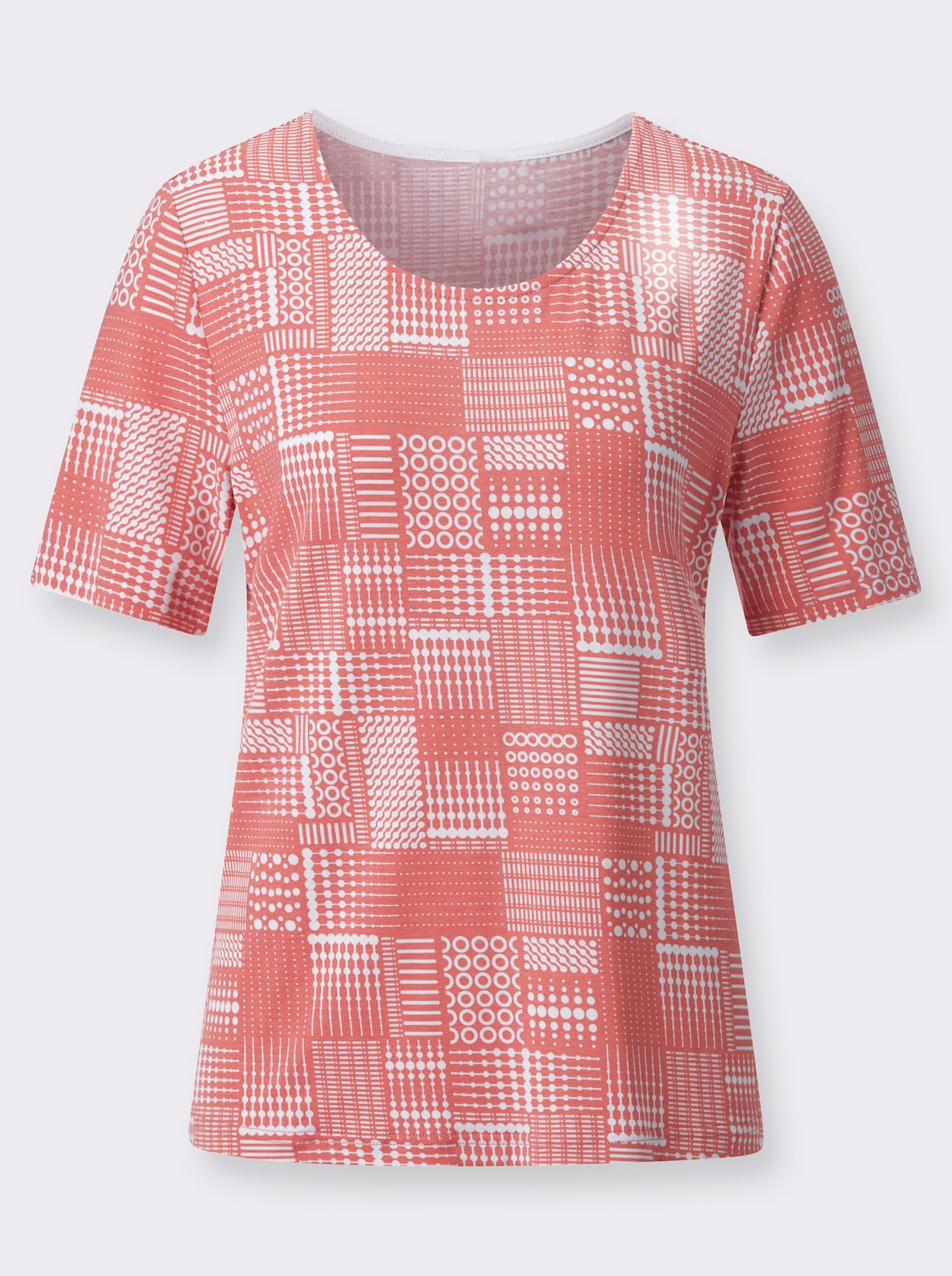 Shirt - flamingo-ecru-bedruckt