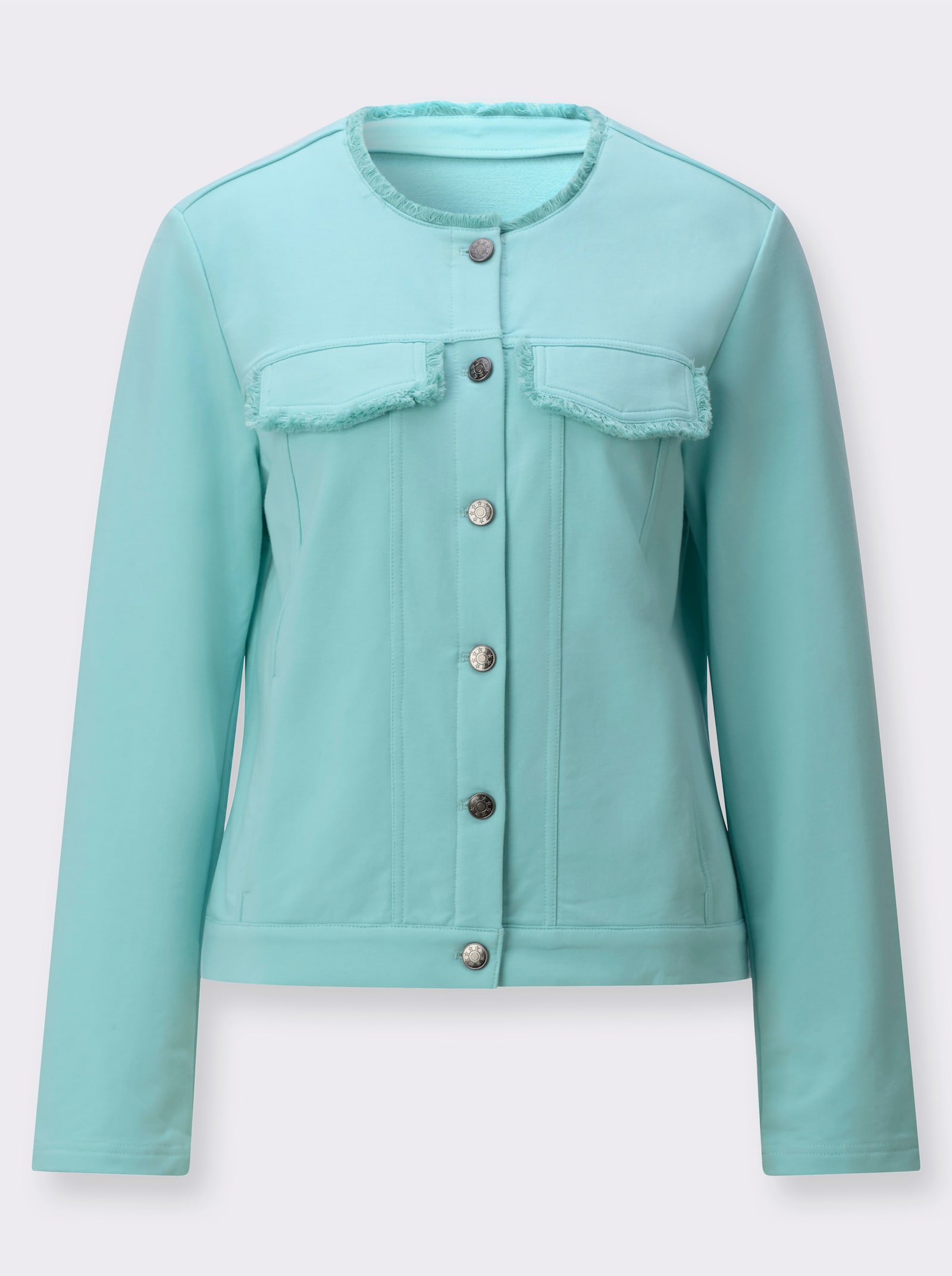 Jerseyblazer mit Fransen-Verzierung - mint
