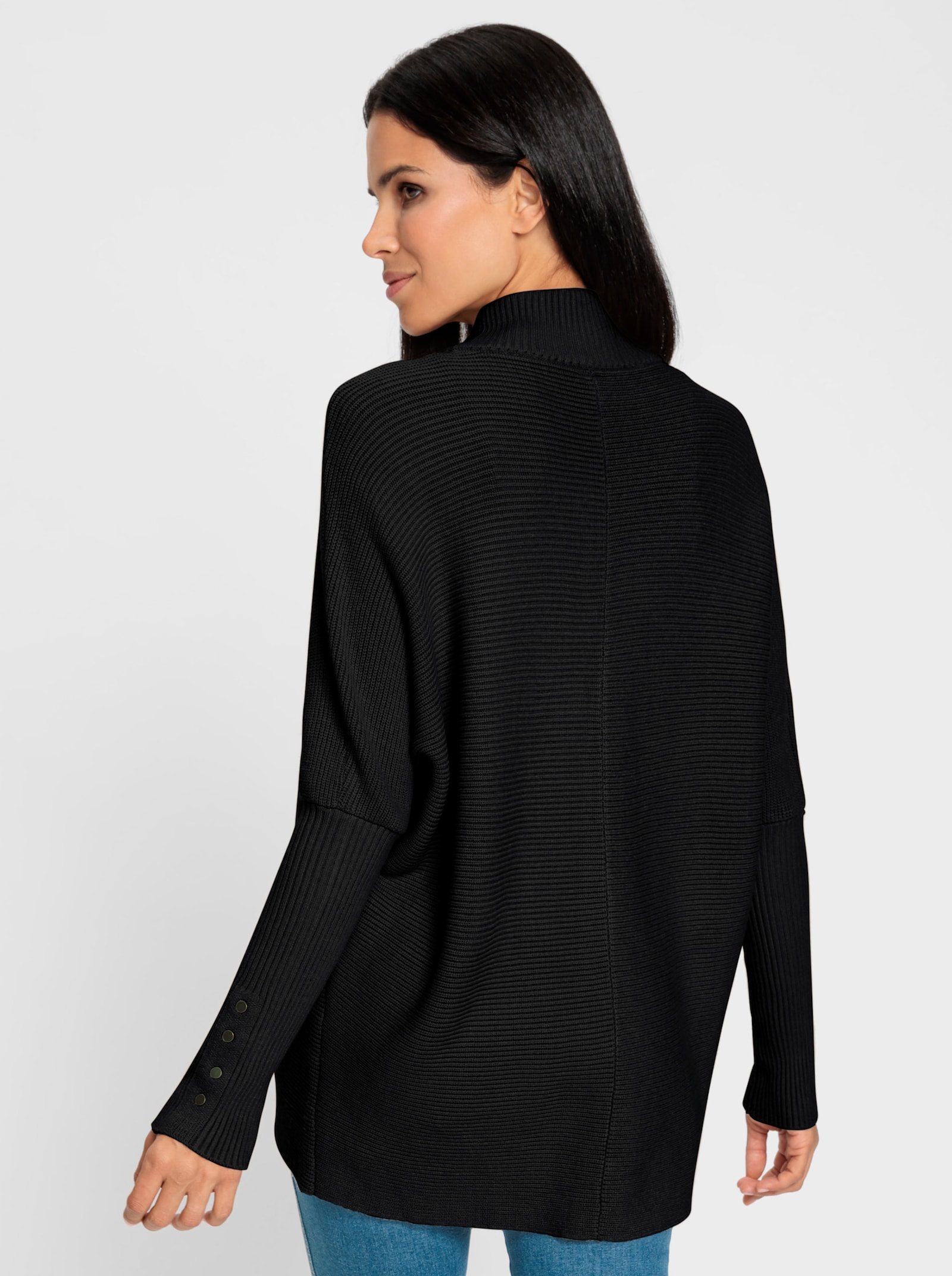 heine Pull à manches chauve-souris - noir