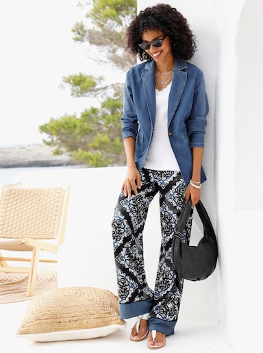 heine Jeansblazer mit 1-Knopf-Verschluss - blue-stone-washed