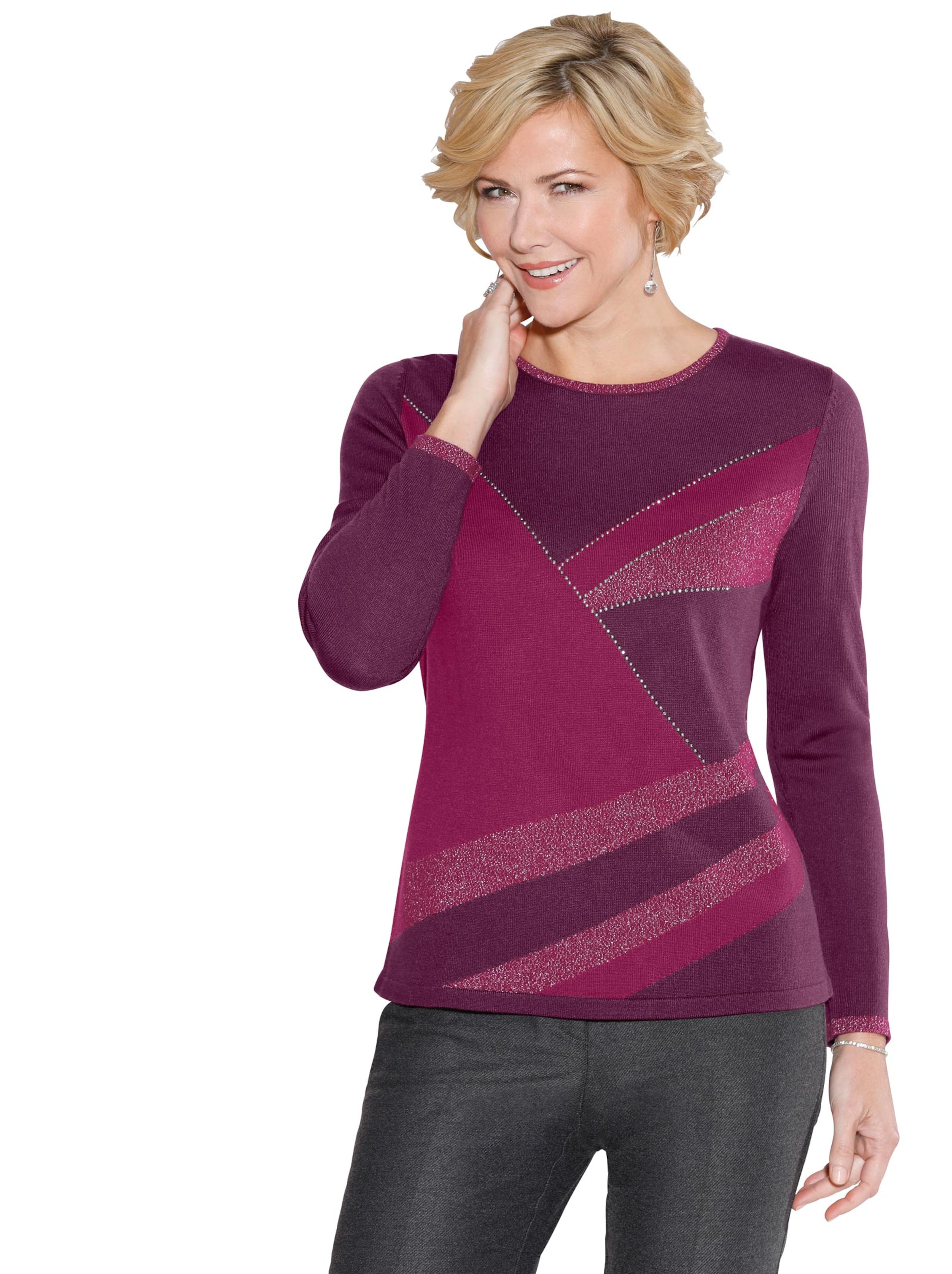 Pullover in brombeer-gemustert | WITT WEIDEN