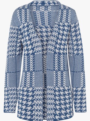 Strickjacke - bleu-gemustert
