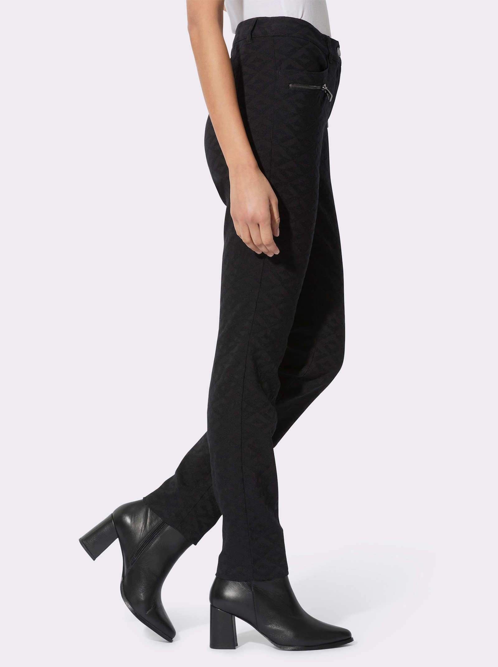 Pantalon en jersey avec empiècement gainant - noir