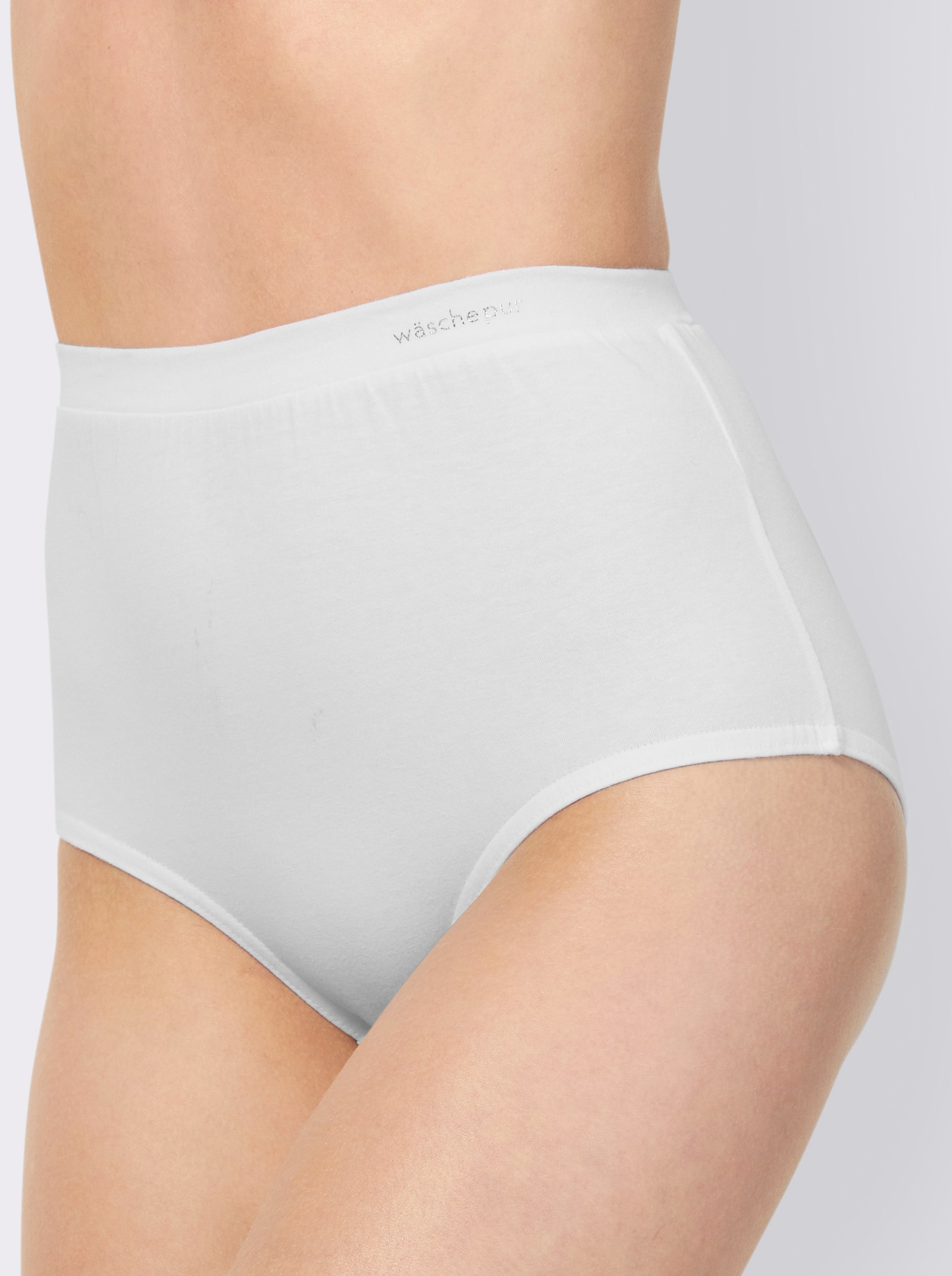 wäschepur Kalhotky s pasem ze single žerzeje - 2x bílá + 2x šedá-melír