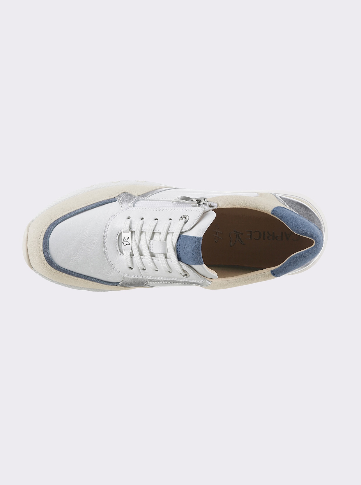 Caprice Sneaker - wit/jeansblauw