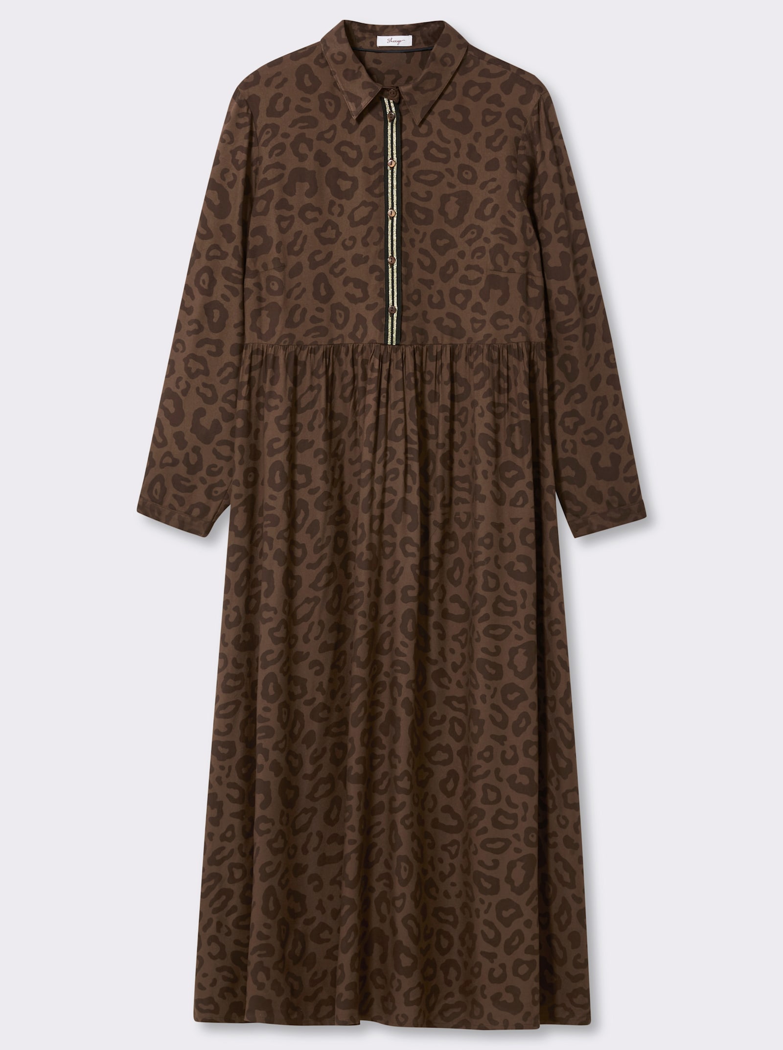 sheego A-Linien-Kleid mit Leoprint - schoko-gemustert