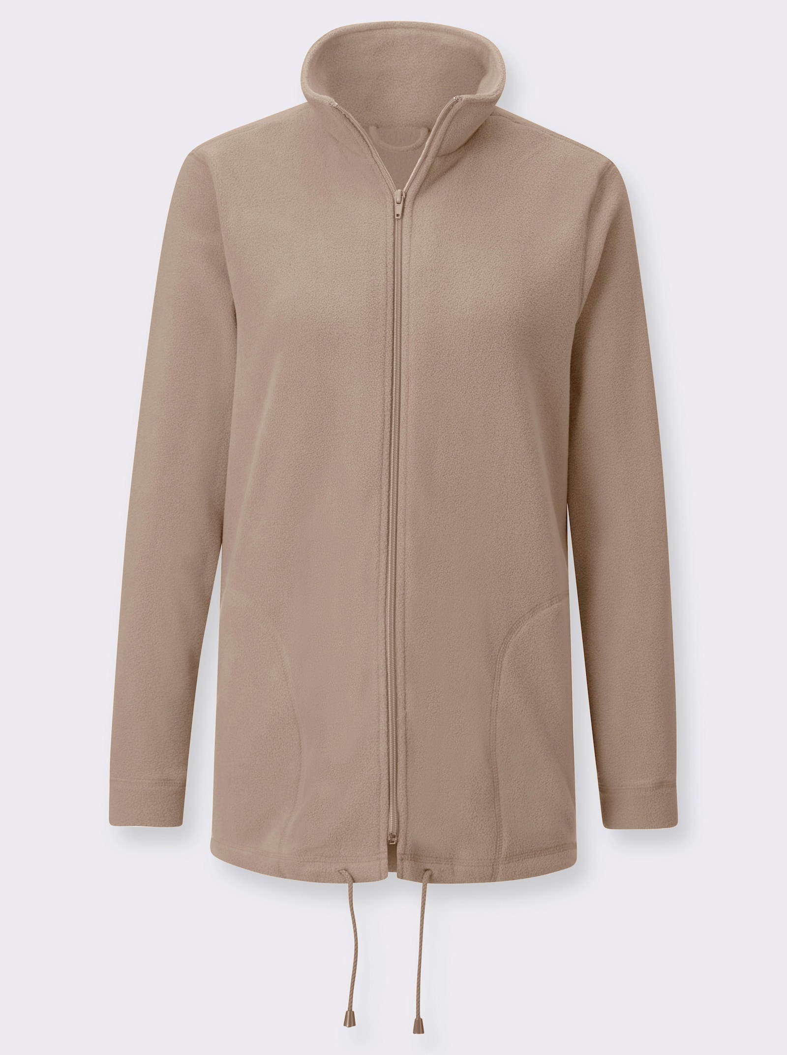 Flaušová bunda, šnúrka na spodnom okraji - kamienková