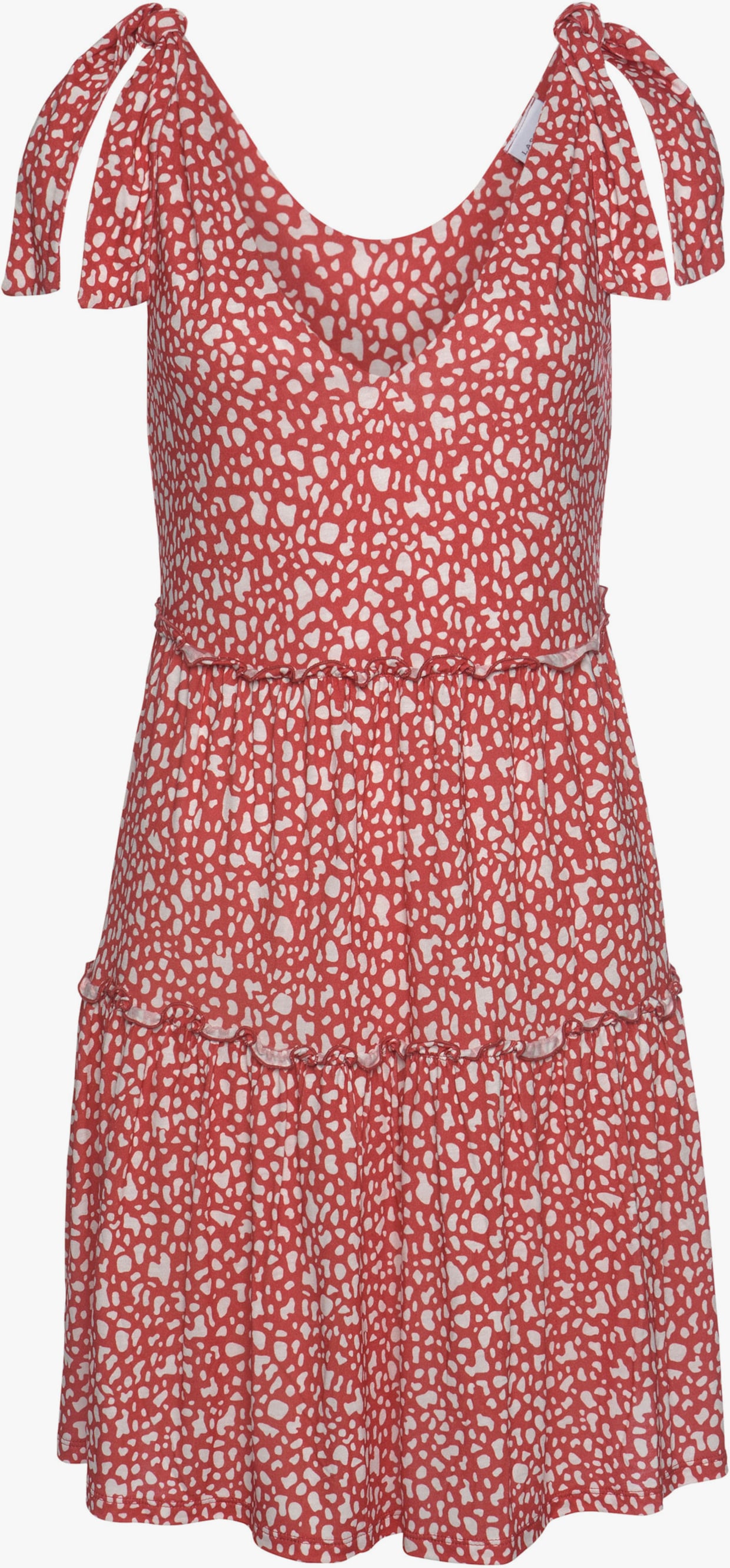Beachtime Bedrukte jurk - rood/wit geprint