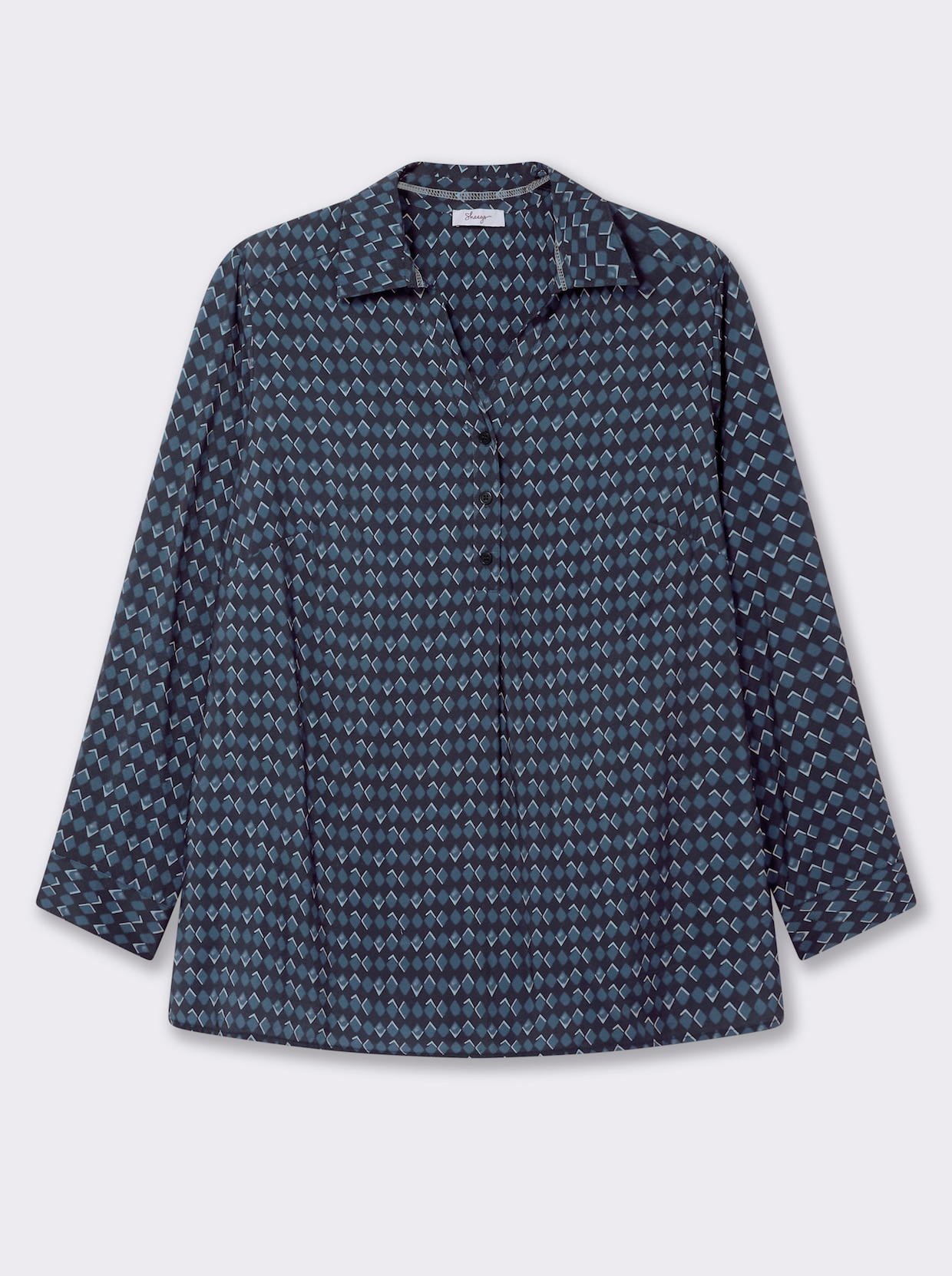 sheego Tunika - tiefblau-dunkelblau-bedruckt