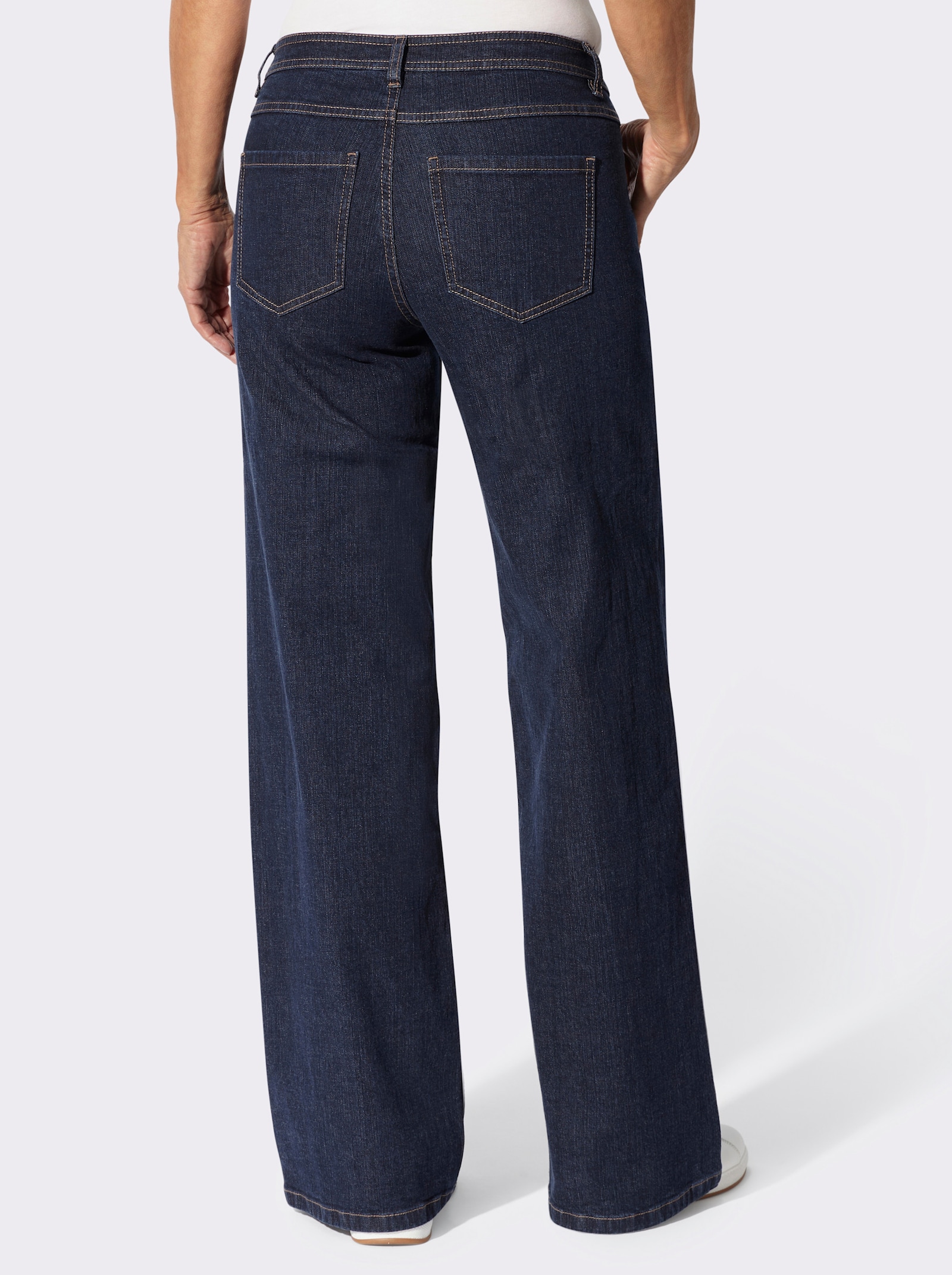 5-Pocket-Jeans mit Kontrastnähten - dark blue