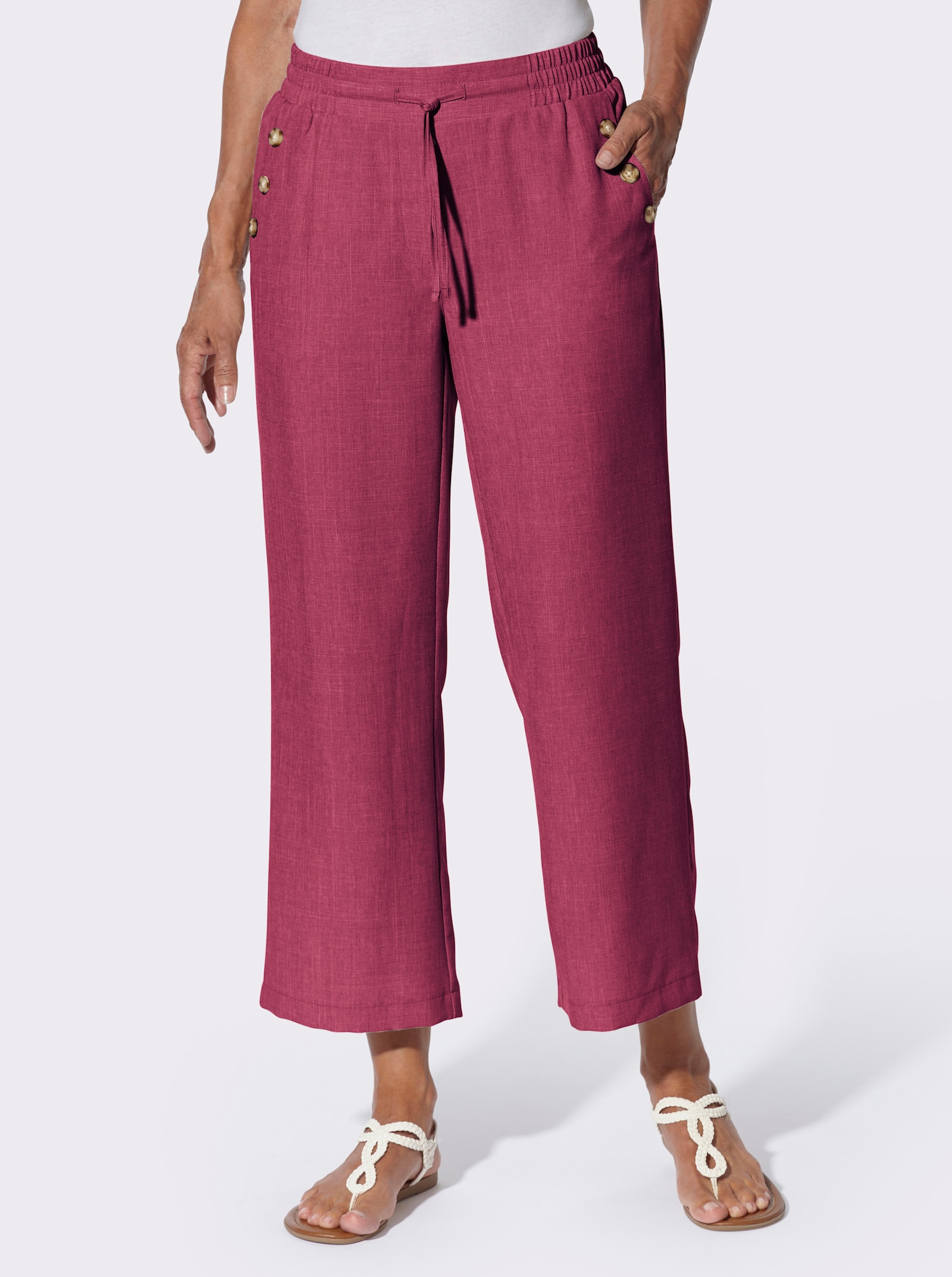 Culotte mit Knöpfen in Holz-Optik - malve