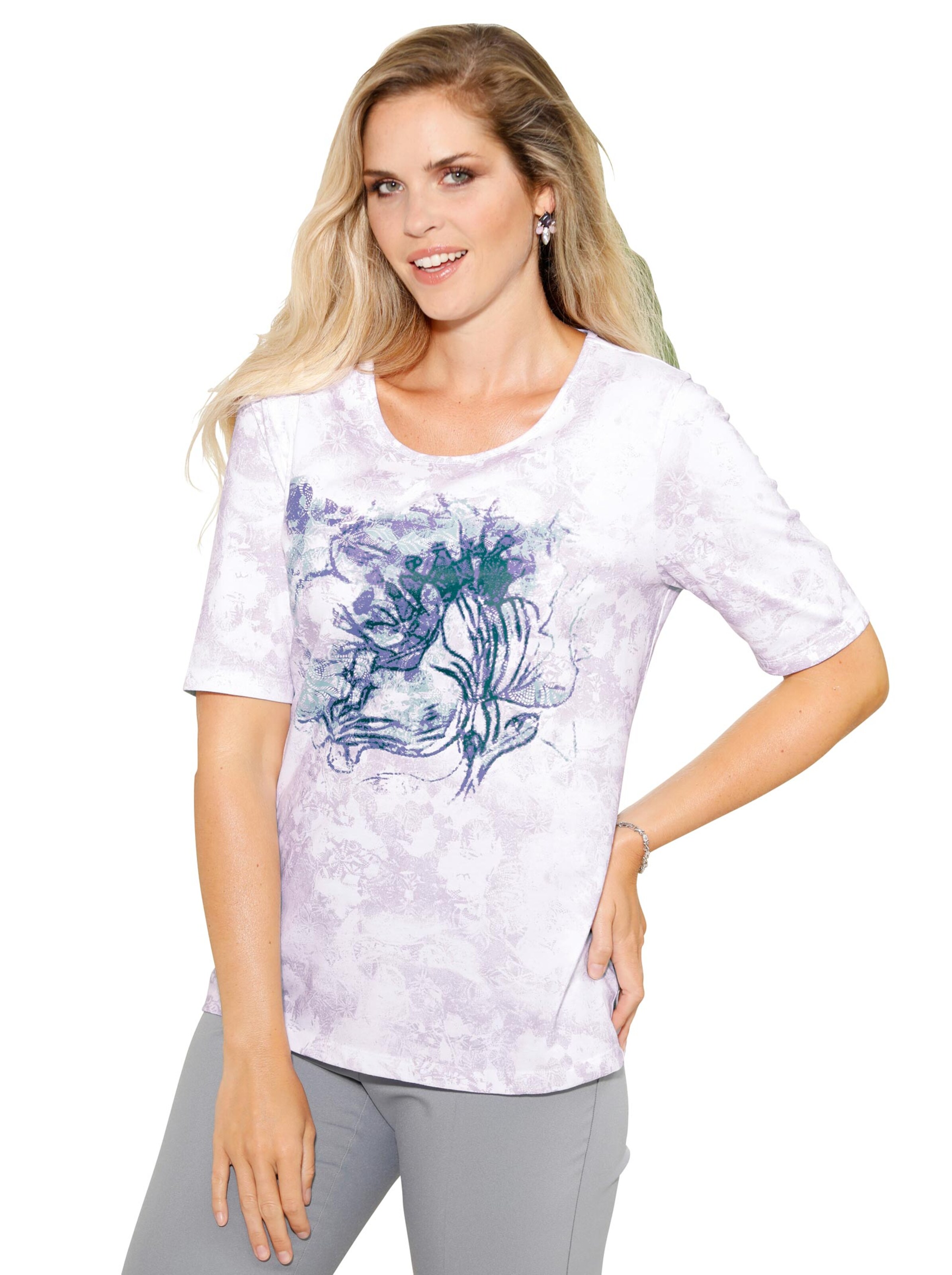 Shirt - ecru-gemustert