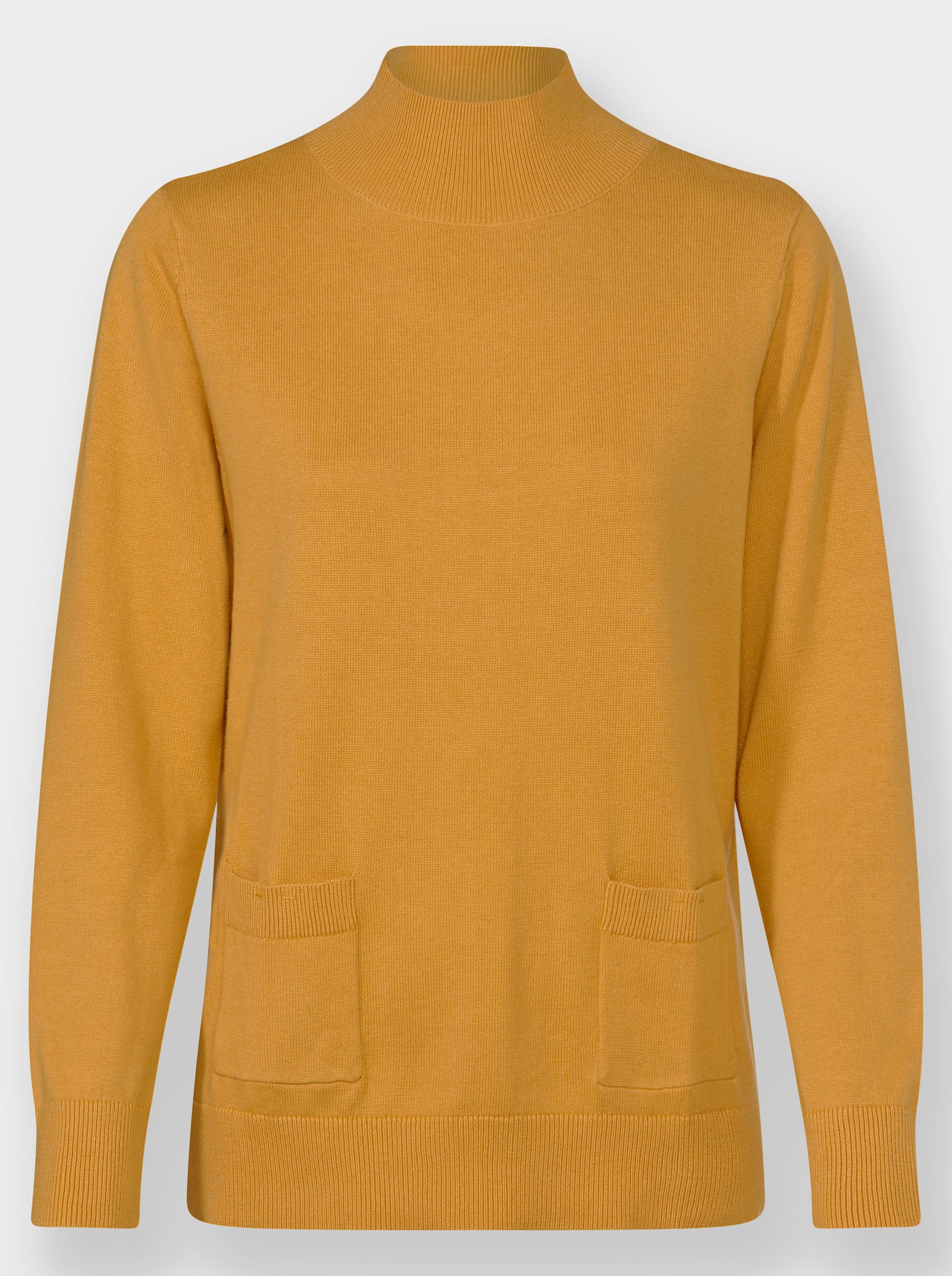 Stehkragenpullover - ocker