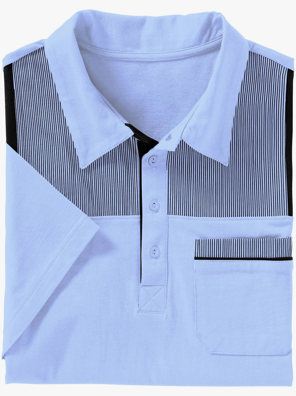 Poloshirt - hellblau-marine