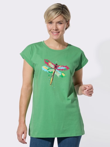 Longshirt mit Print - apfel