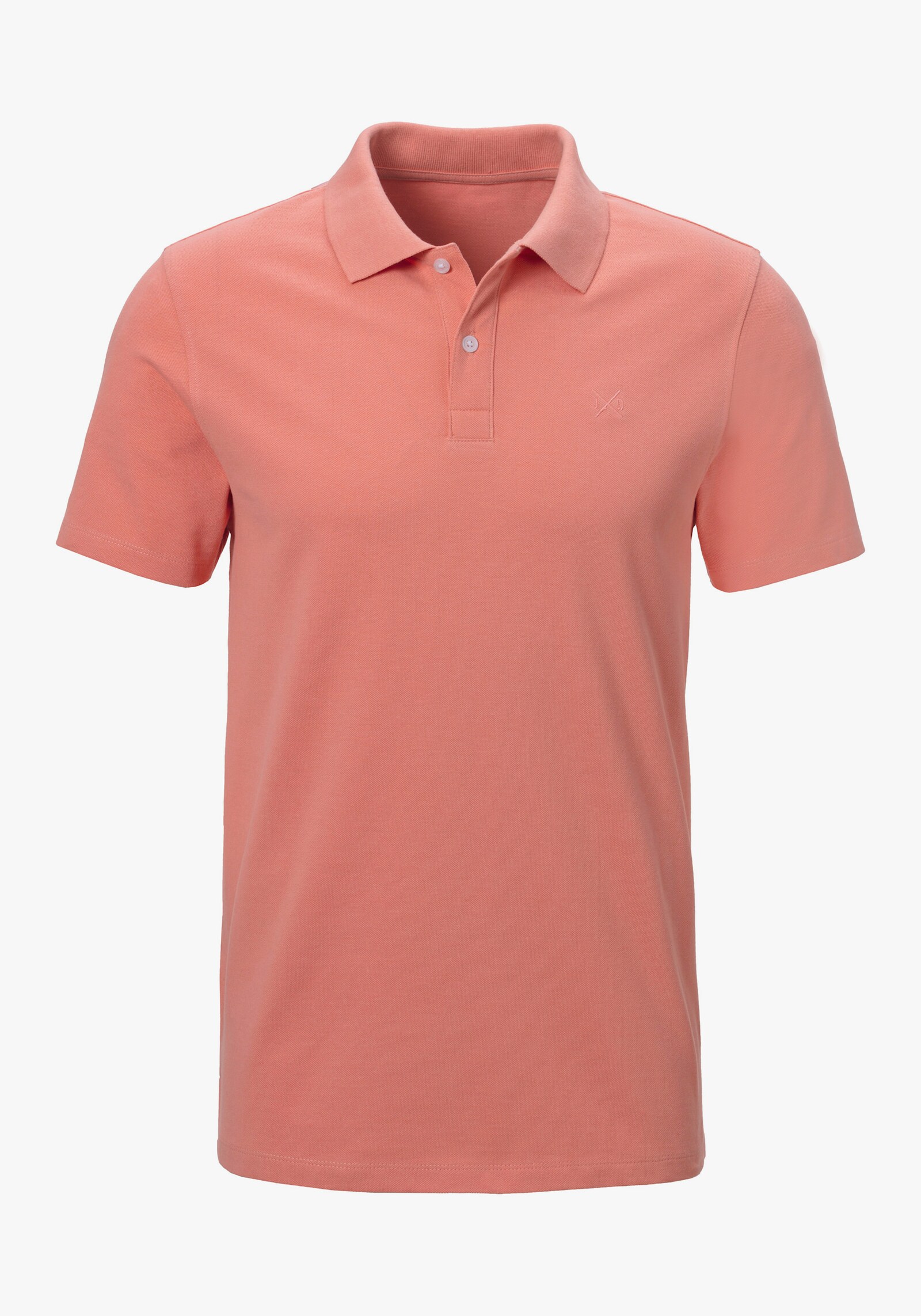 John Devin Poloshirt - apricot/dunkelgrau