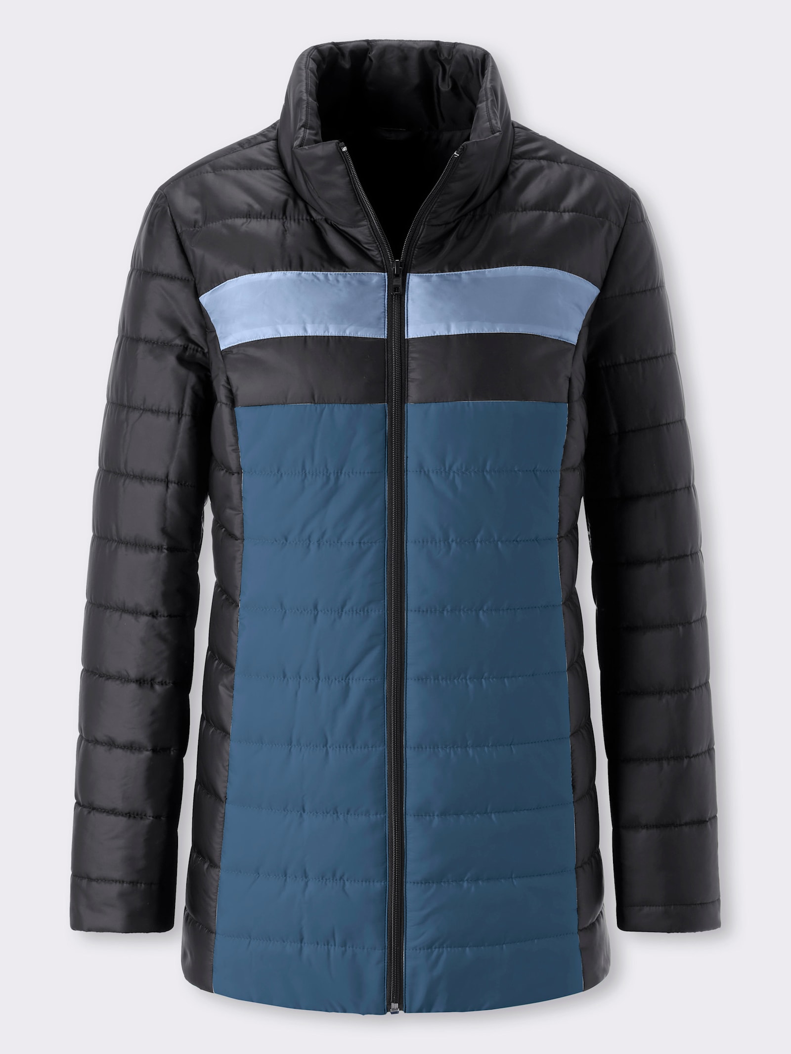 Steppjacke für kalte Wintertage geeignet - schwarz-jeansblau