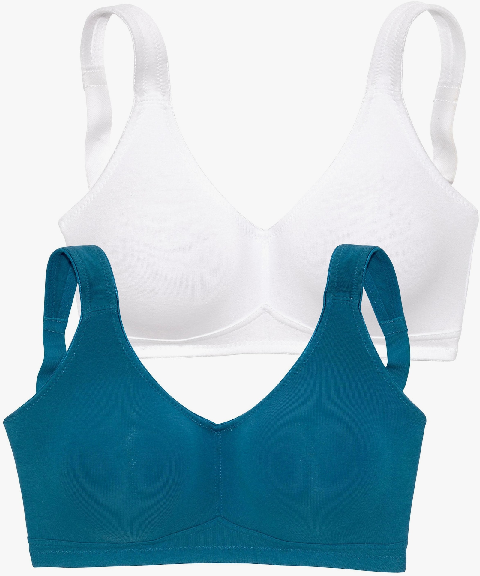 petite fleur Soft-BH - petrol+weiss