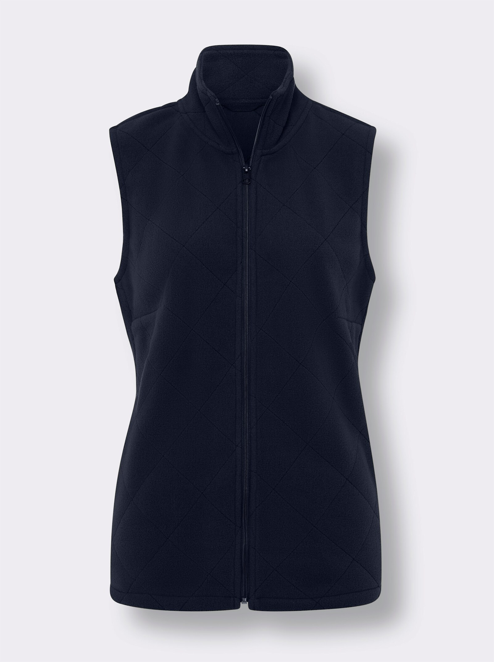 Fleeceweste mit Rautensteppung - marine