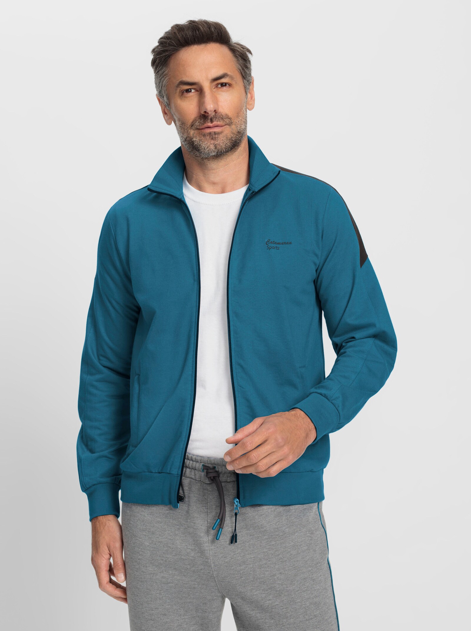 Catamaran Sports Sweatjacke mit Reißverschluss-Taschen - topas