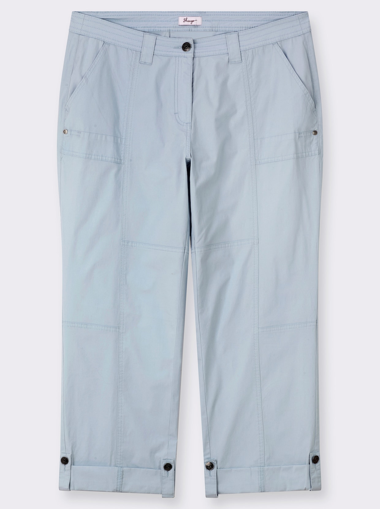 sheego Hose mit Krempelfunktion - hellblau