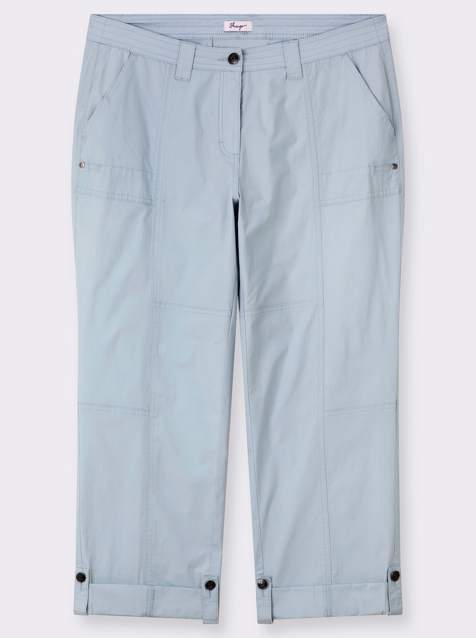 sheego Hose mit Krempelfunktion - hellblau