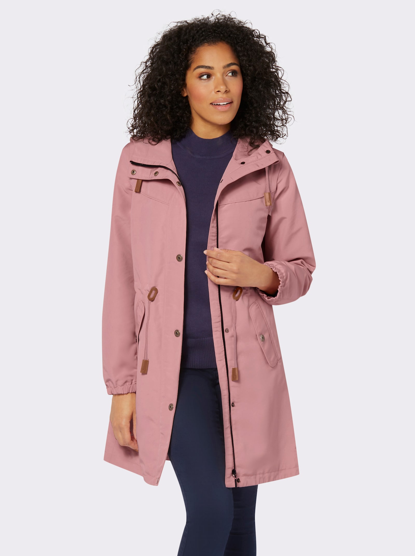 2-in-1-Jacke mit abzippbaren Ärmeln - rosenquarz