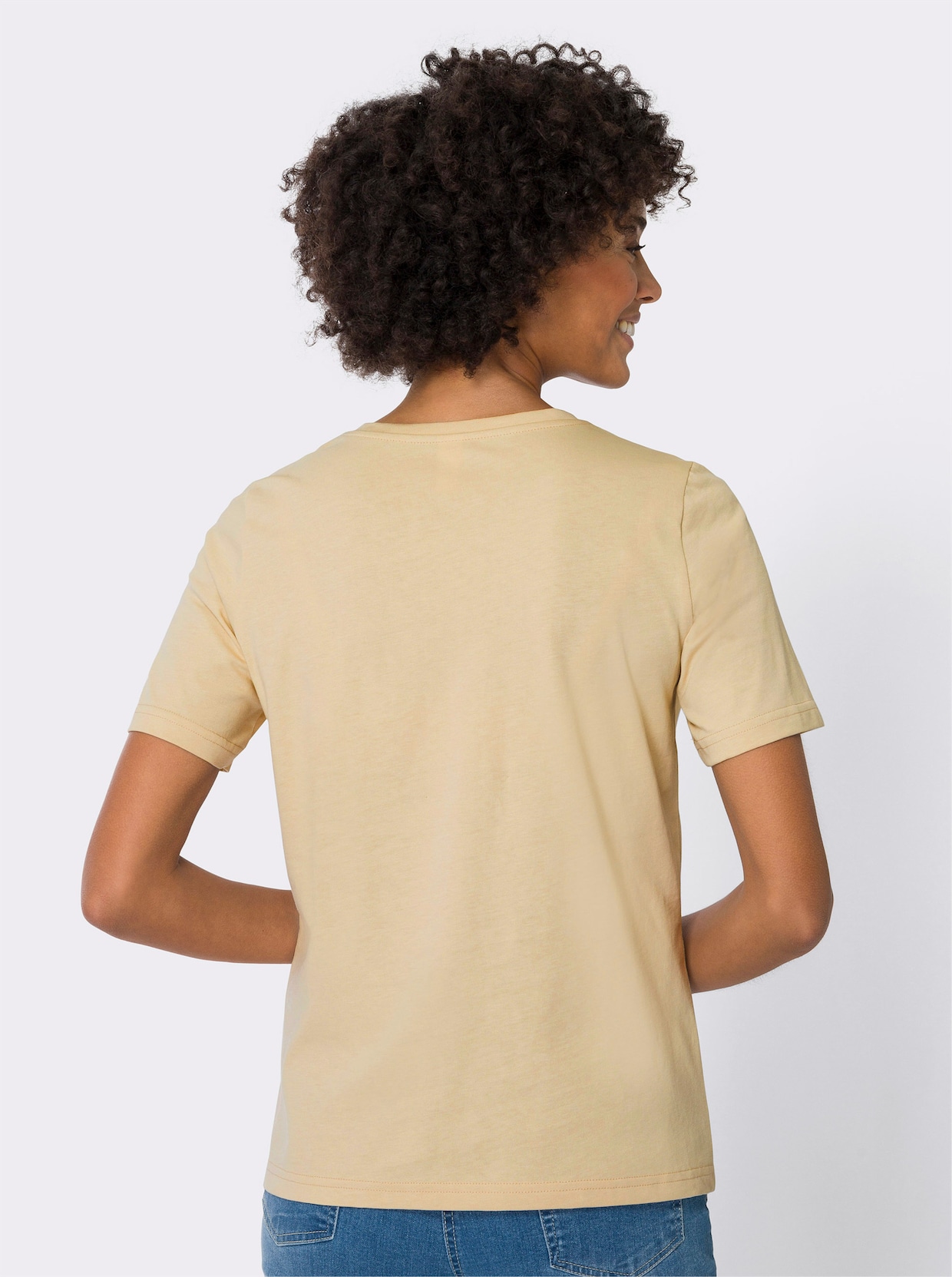 Tričko s krátkým rukávem - písková-khaki