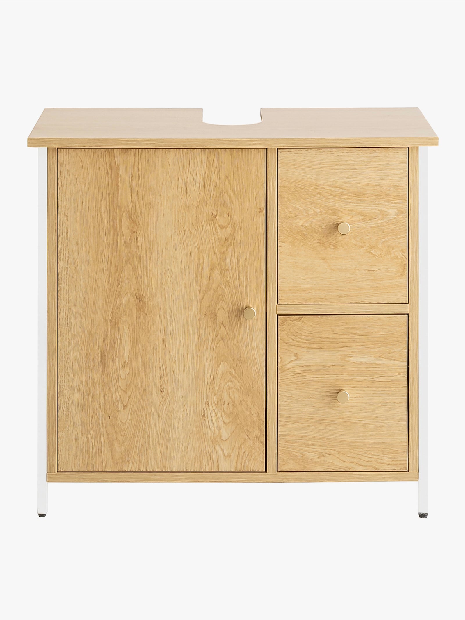 heine home Waschbecken-Unterschrank - weiß-natur