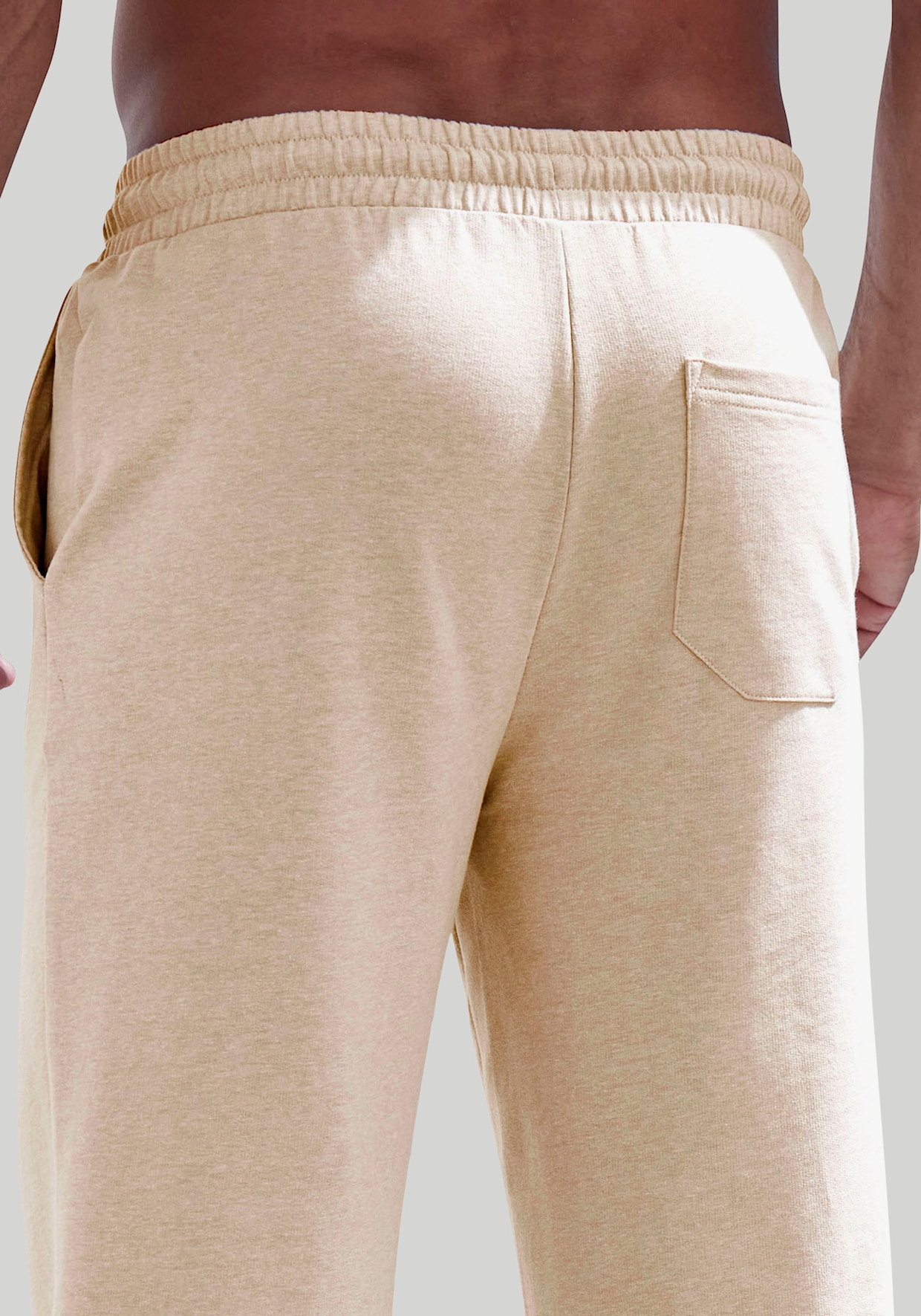 Sweatbroek - beige gemêleerd