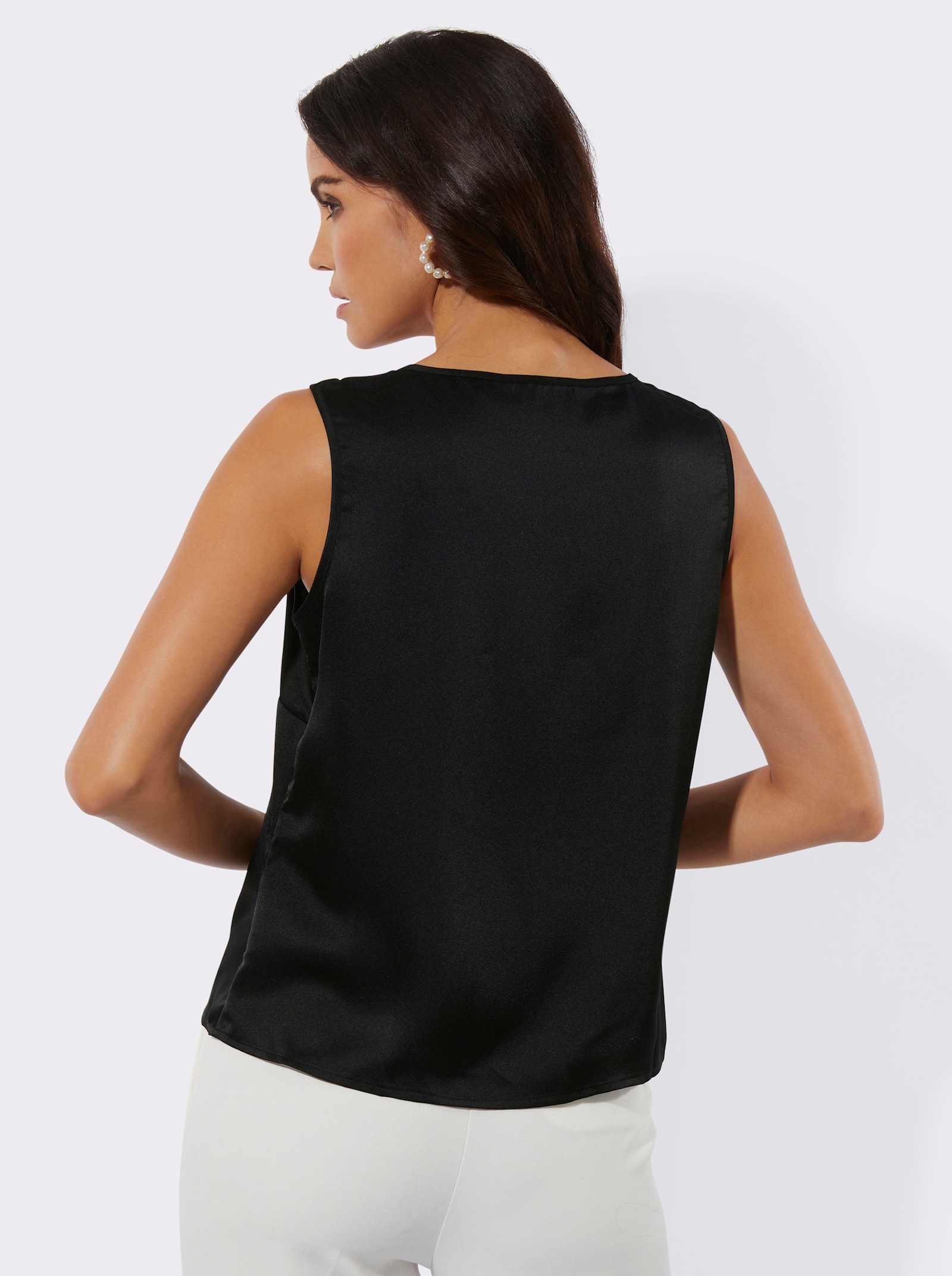 Liquette en satin - noir