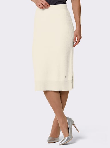 CREATION L PREMIUM Strickrock aus Effektgarn - ecru