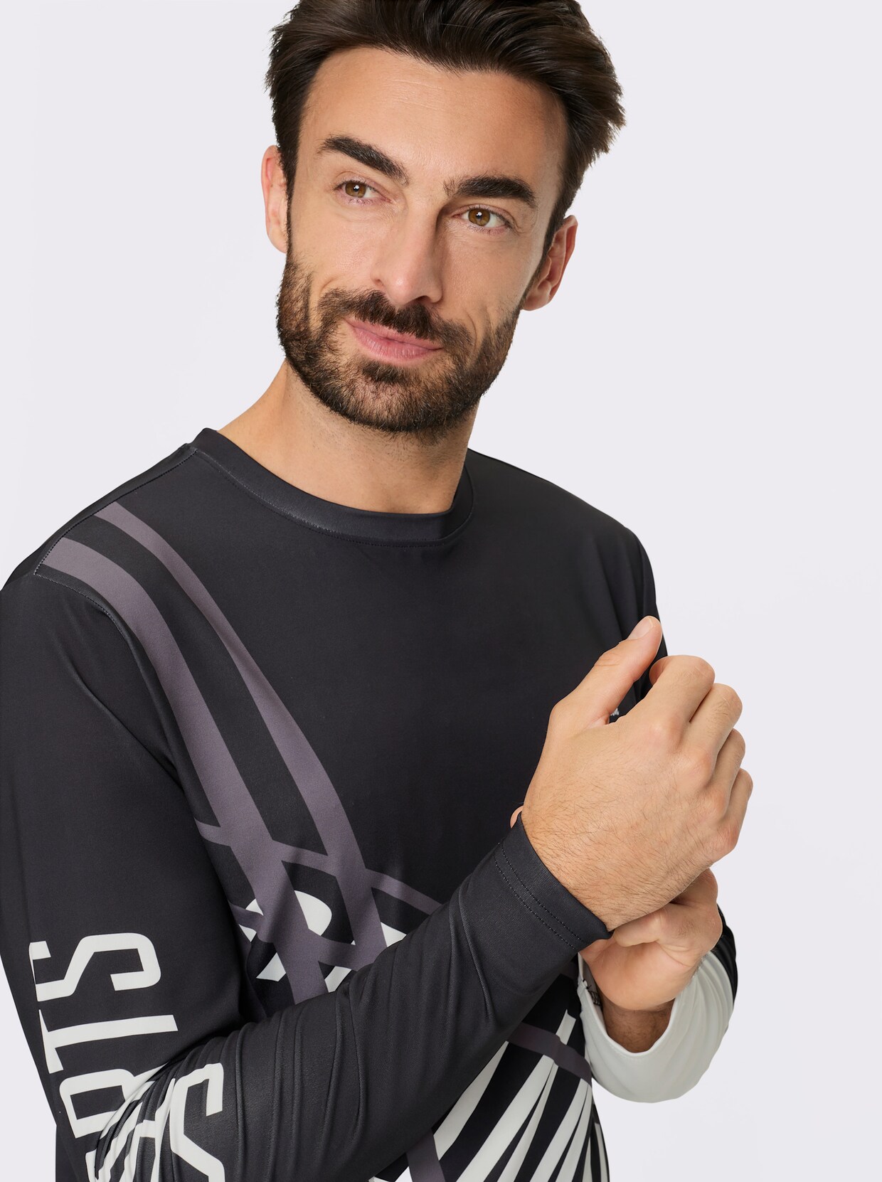 Catamaran Sports Funktionsshirt mit Stretch-Anteil - schwarz-bedruckt