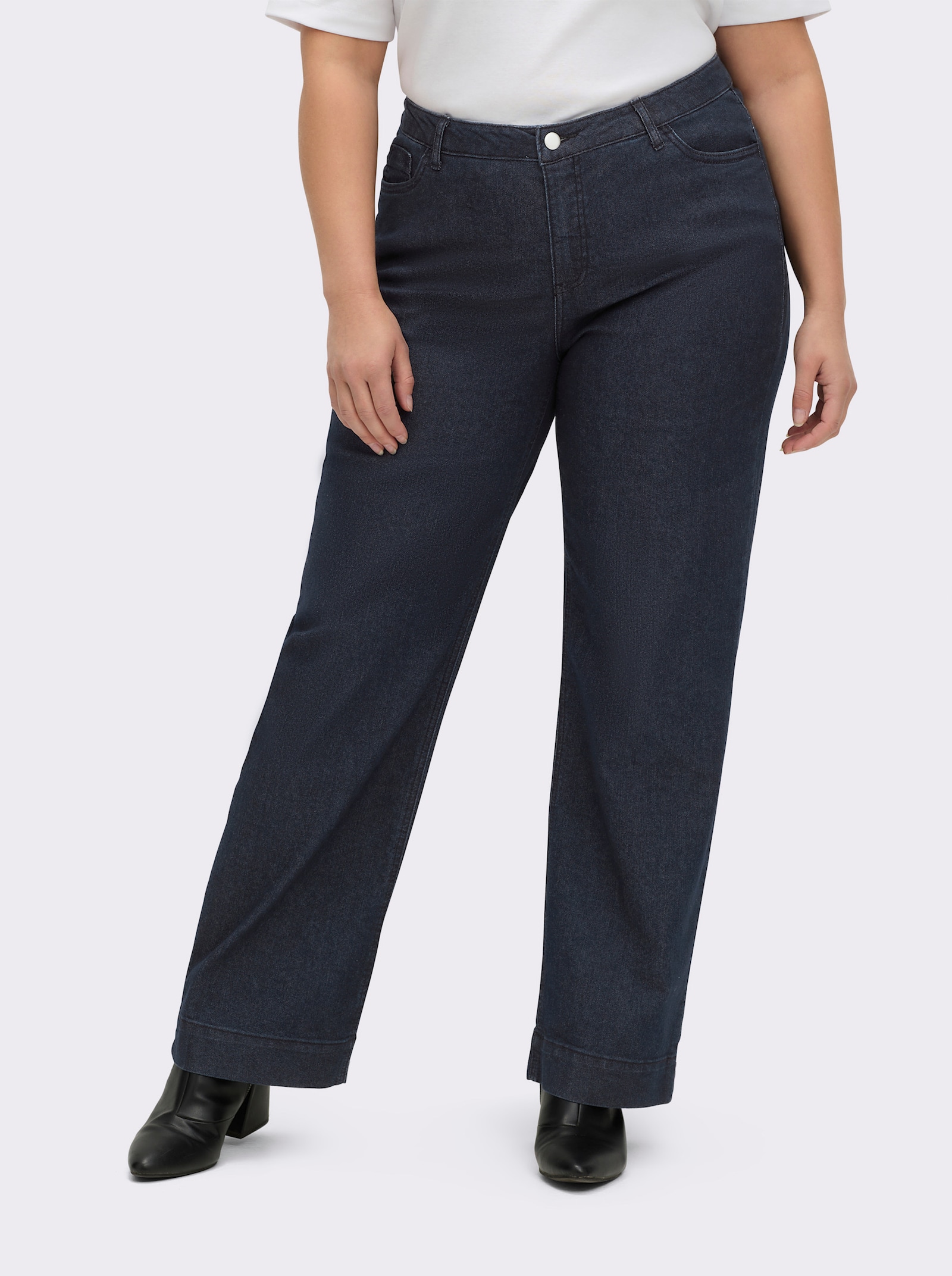 Jeans mit weitem Bein - dark blue